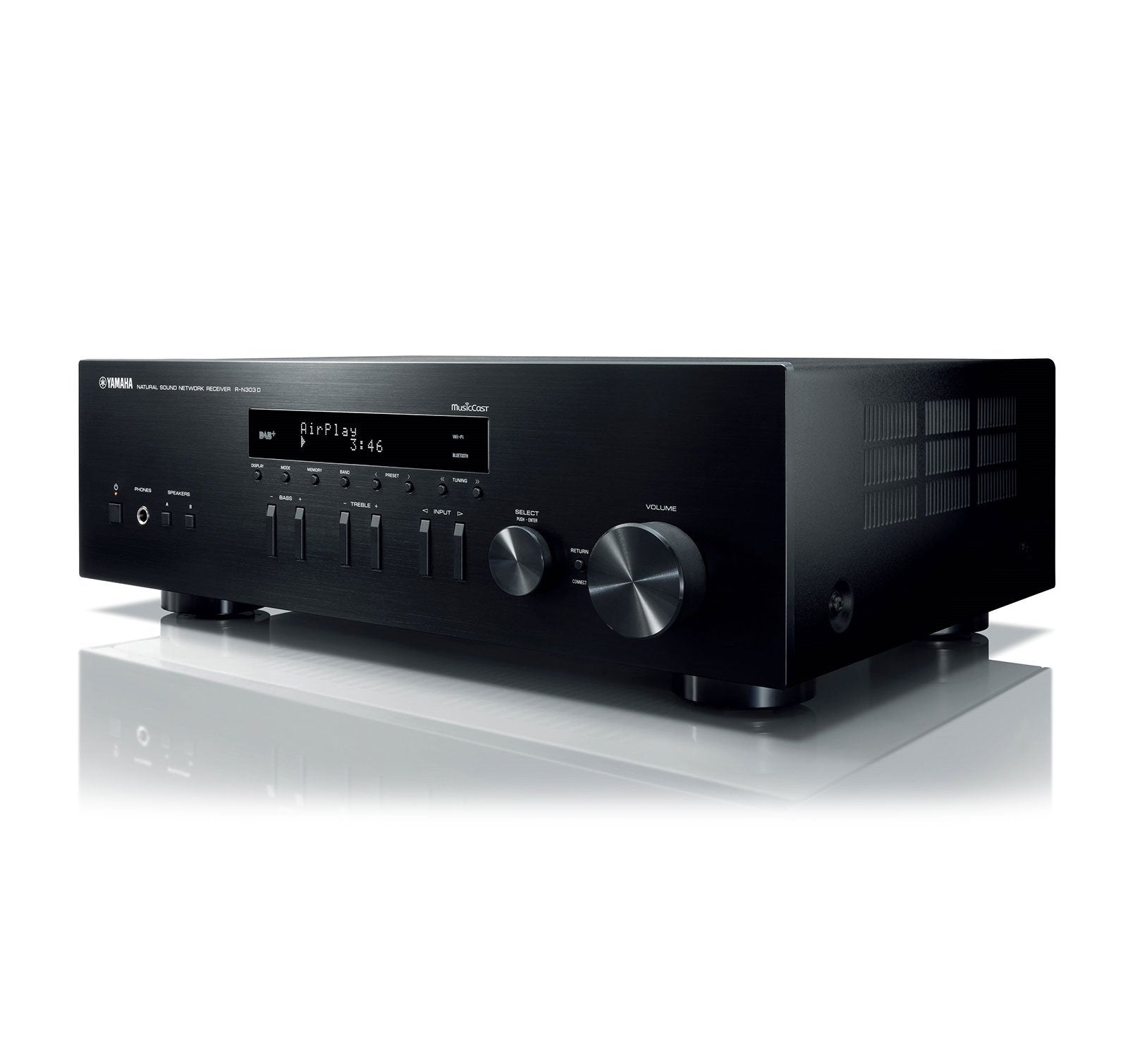 Yamaha R-N303Bl Stereo Receiver With Wi-Fi, Bluetooth & Phono