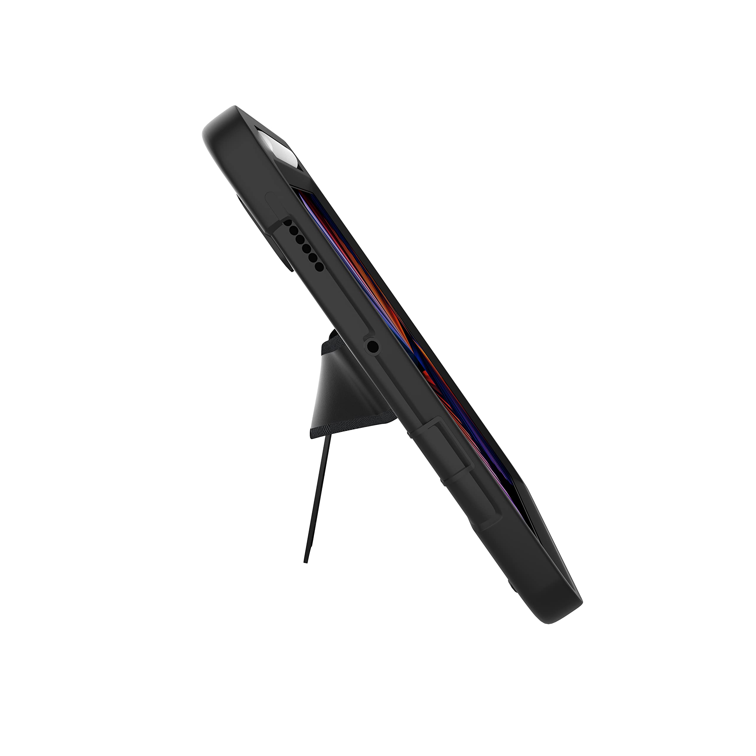 Protective Ipad Case Cta Protective Device Case With Built In 360 Degree Rotatable Grip Kickstand Adjustable Hand Strap For Ipad