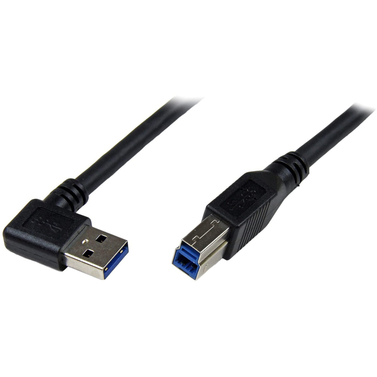 Startech.Com 1M Black Superspeed Usb 3.0 Cable   Right Angle A To B   3 Ft Usb 3 Cable   Right Angle Usb 3.0 A (M) To Usb 3.0 B