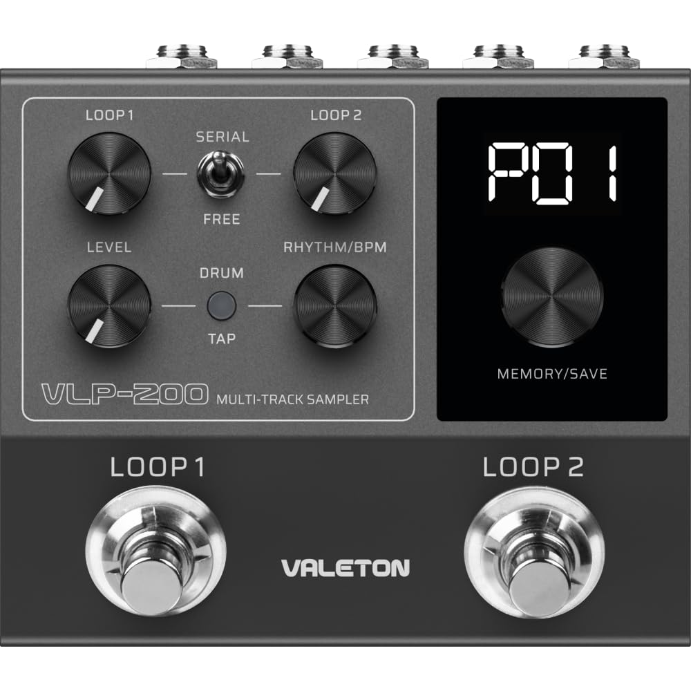 Valeton VLP-200 Multi-Track Sampler - Two full-featured loopers and a variety of drum rhythm patterns