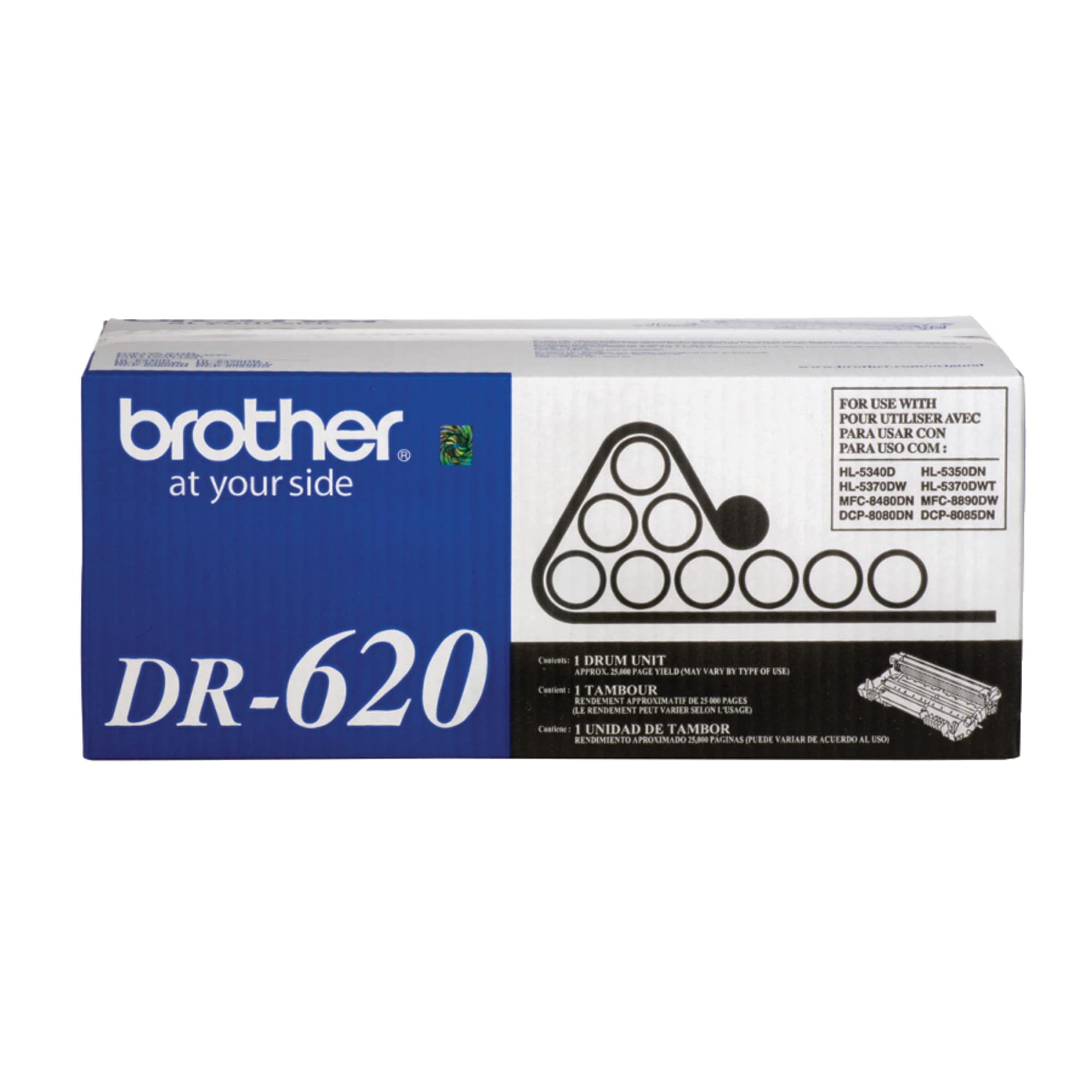 Brother Genuine  Drum Unit, Dr620, Seamless Integration, Yields Up To 25,000 Pages, Black