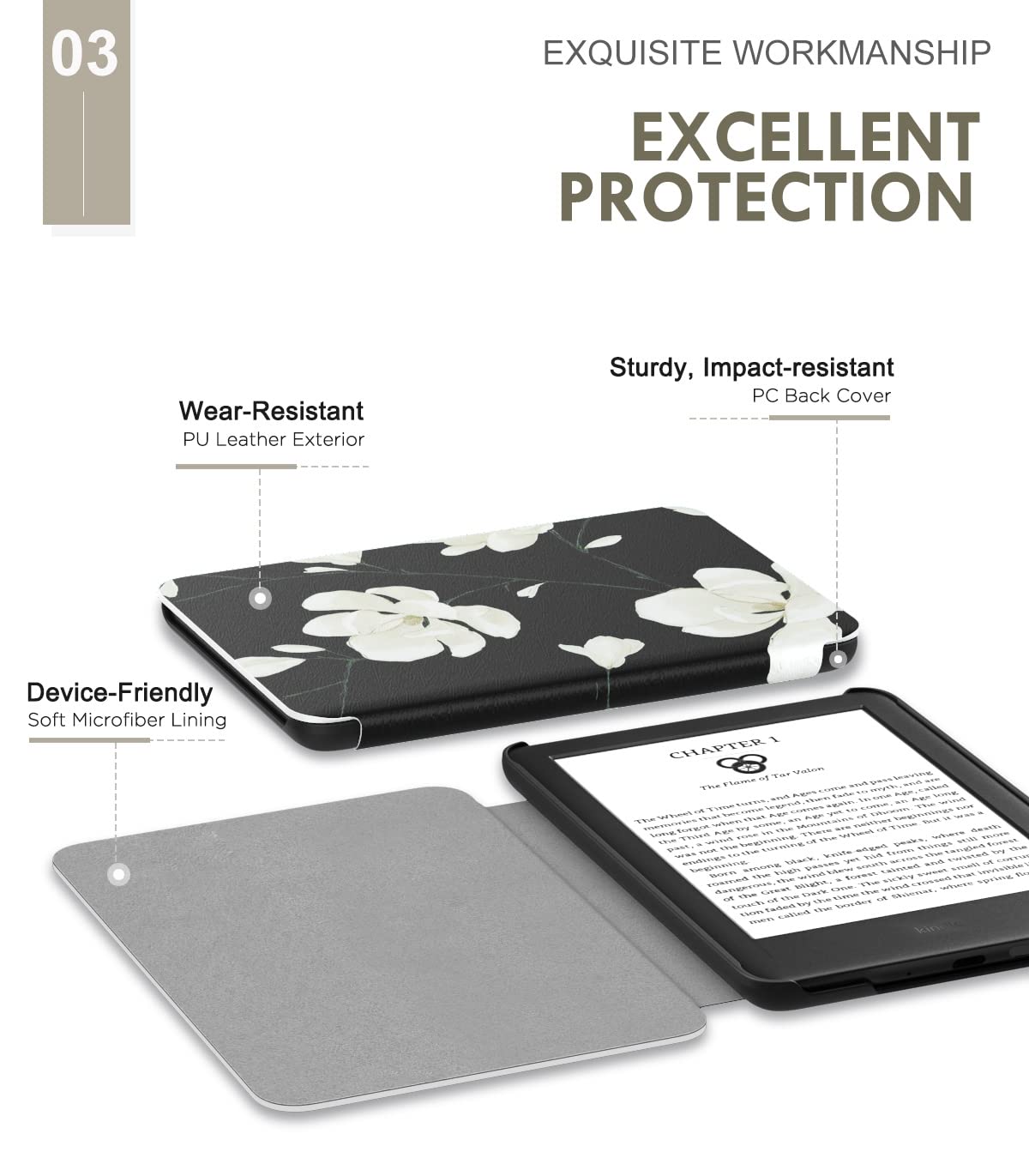 Moko Case For 6'' All New Kindle (11Th Generation 2022 Release), Light Shell Cover With Auto Wake/Sleep For Kindle 11 2022 E Rea