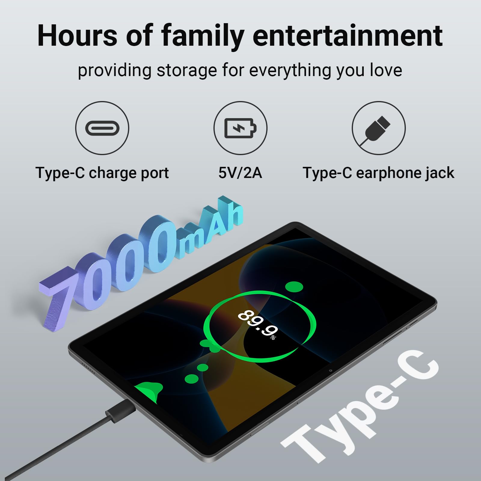 Apolosign Tablet 11 Inch, Android 14 Tablets With 11 Ips Hd Incell Display, Unisoc T606 Octa-Core Up To 2.0Ghz, 8+128Gb Storag