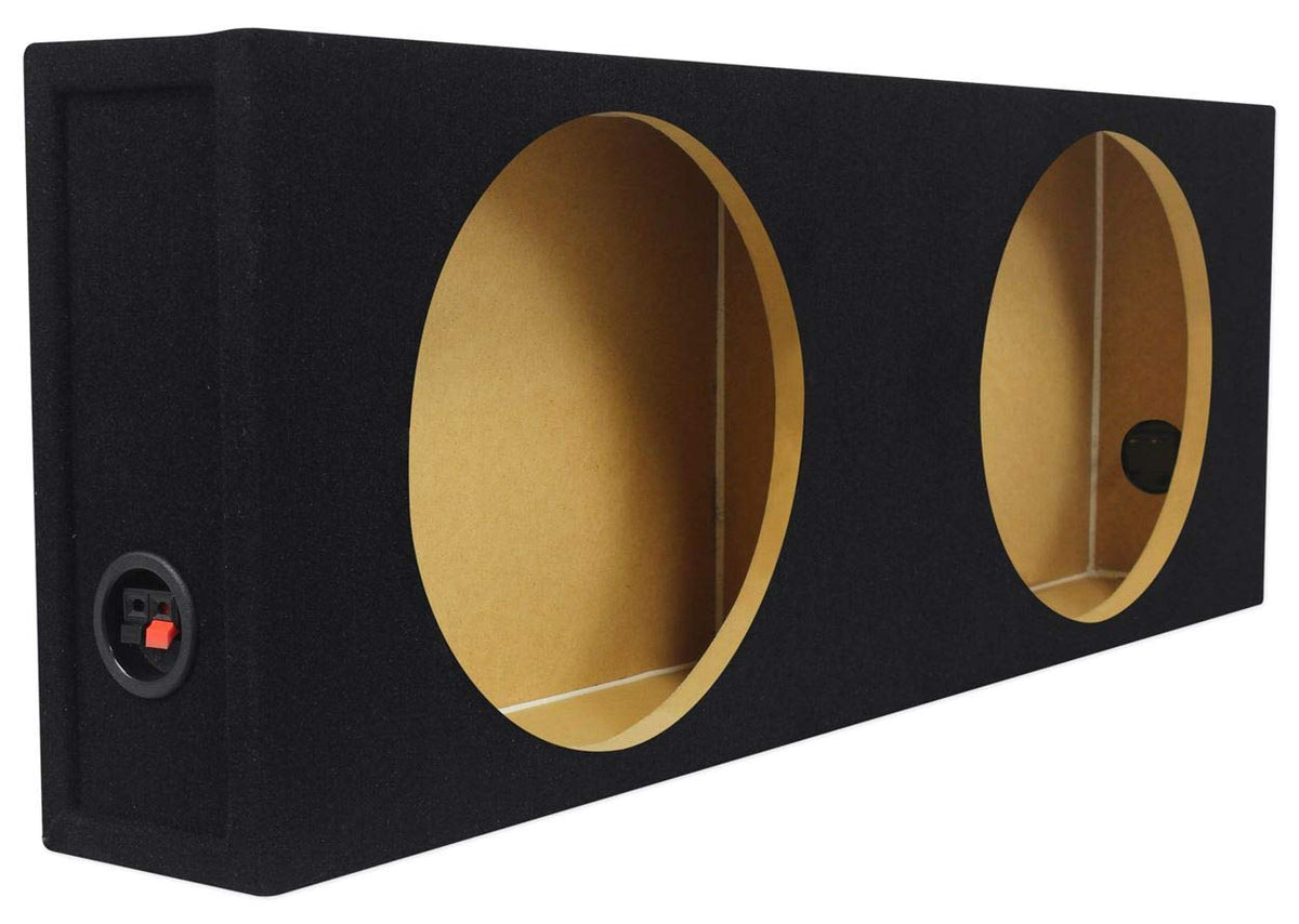 Rockville RDSM12 Dual 12' Shallow Mount 0.56 Cu Ft Car Sub Enclosure Box