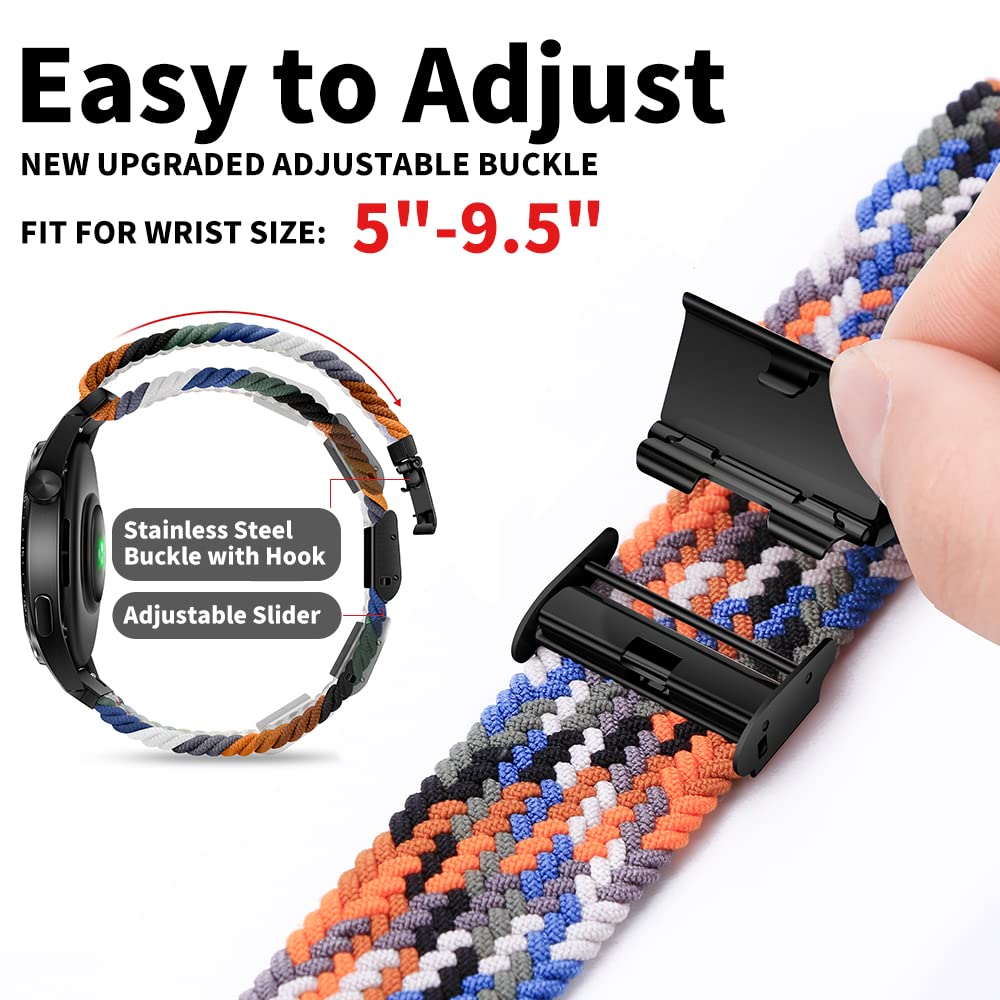 20Mm Sport Loop Band Compatible With Samsung Galaxy Watch 7 6 5 4 Band 40Mm 44Mm/Watch 5 Pro 45Mm/Galaxy Watch 4 6 Classic Band