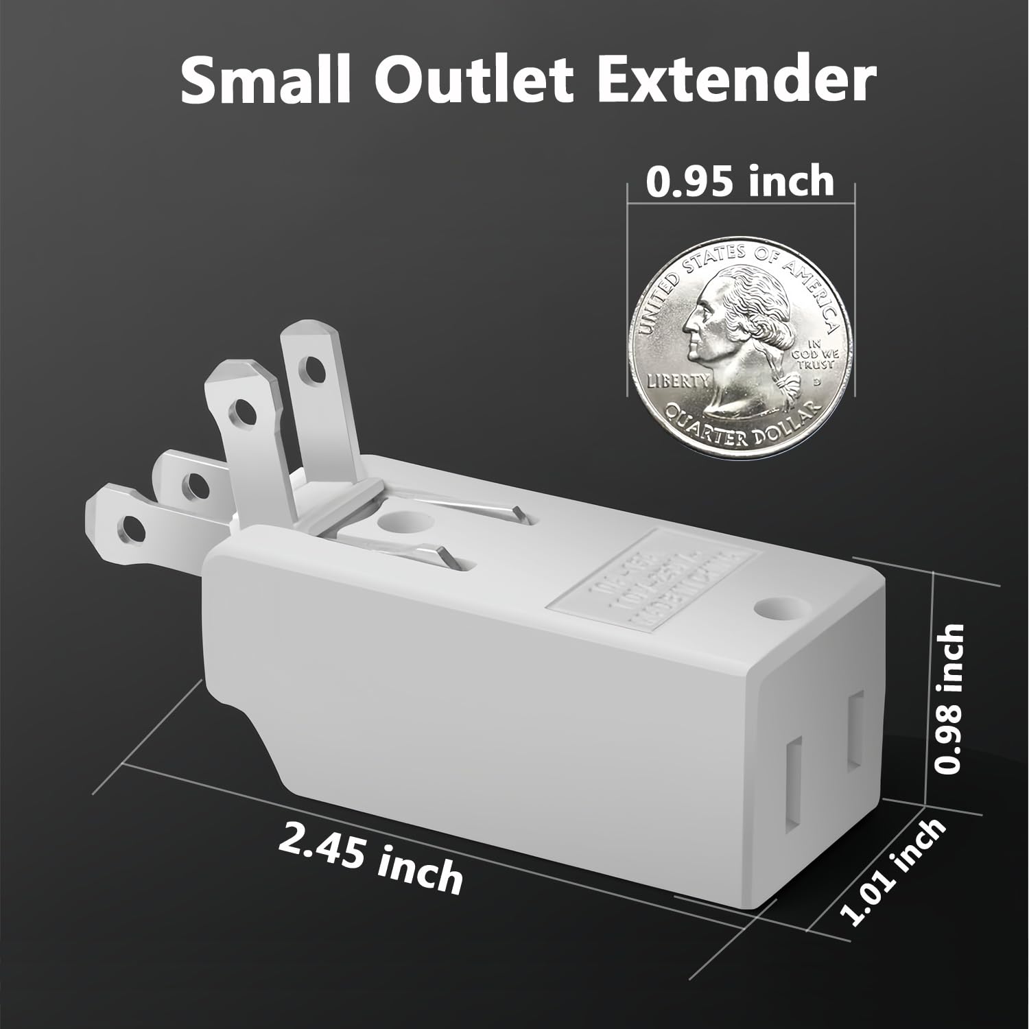 Multi Plug Outlet Extender,Ac Flat Plug Adapter Outlet,Mini Indoor Wall Tap Plug, Electrical Wall Outlet Splitter,Fold Able Wall