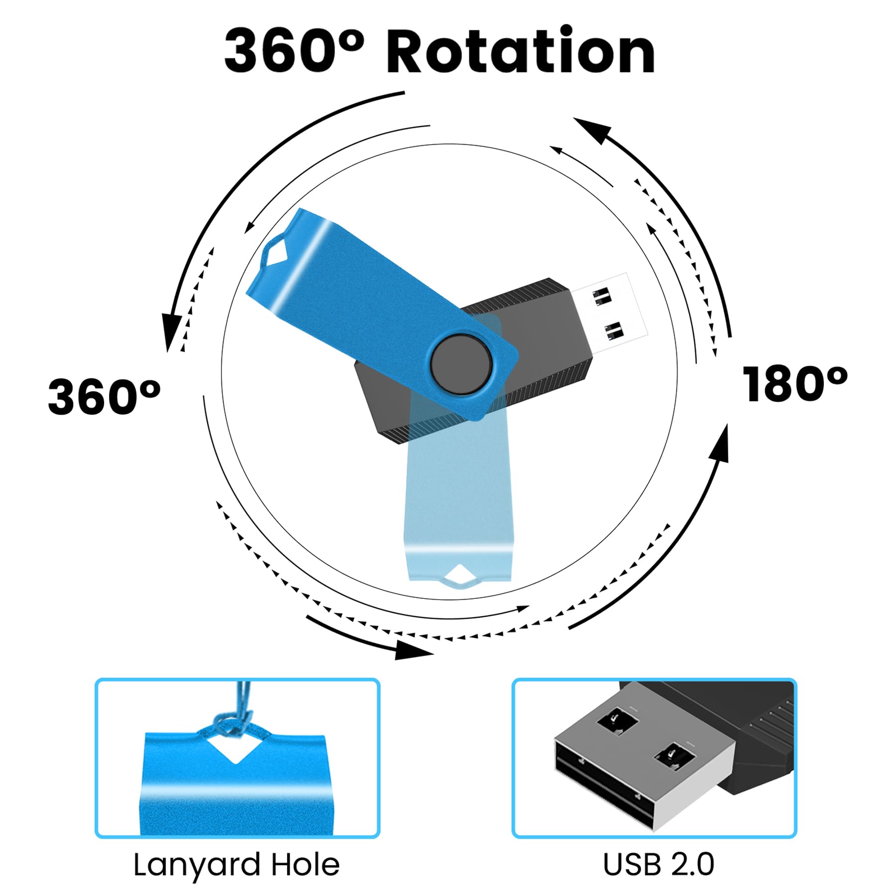 Usb Flash Drives 20 Pack 2Gb Flash Drive Agecash Usb 2.0 Thumb Drives Swivel Zip Jump Drive Mulitpack Flashdrive Memory Stick Pe