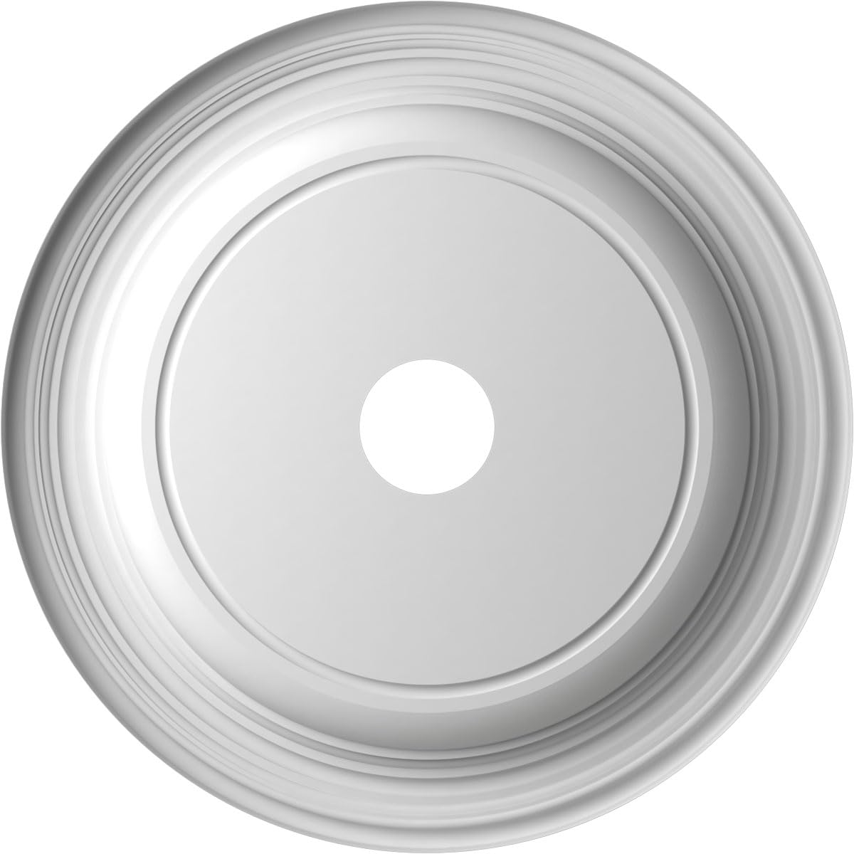 Ekena Millwork 22Od X 3 1/2Id X 1 1/2P Traditional Thermoformed Pvc Ceiling Medallion (Fits Canopies Up To 13 1/2), Metallic Dar