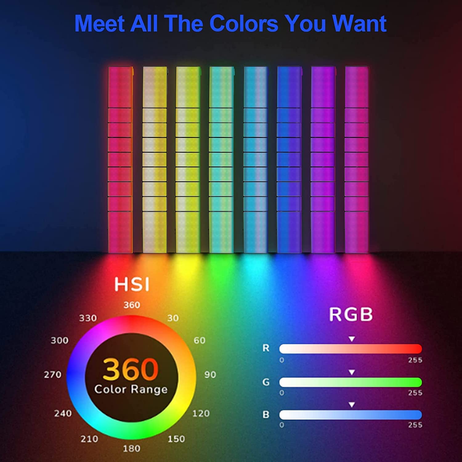 Sirui B25R Rgb Panel Light, Bendable Led Video Light For Studio Photography Lighting, Adjustable 360 Full Color, 2700 8500K, Qui