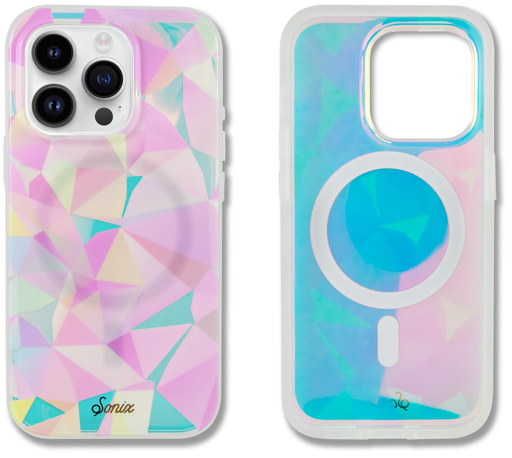 Sonix Case For Iphone 15 Pro | Compatible With Magsafe | 10Ft Drop Tested | Glam Prismatic