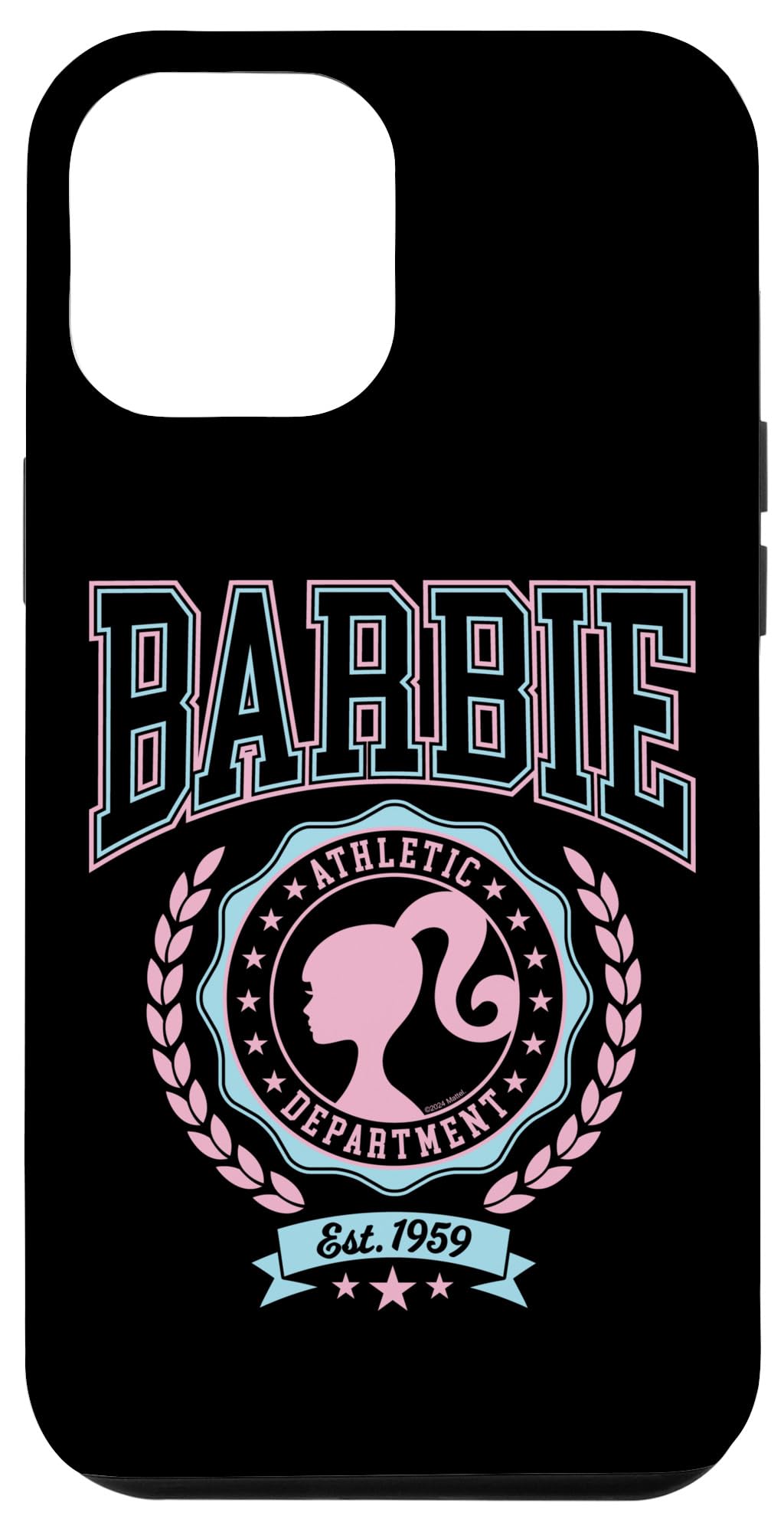 Iphone 12 Pro Max Barbie   Varsity Athletic Department Silhouette Logo Case