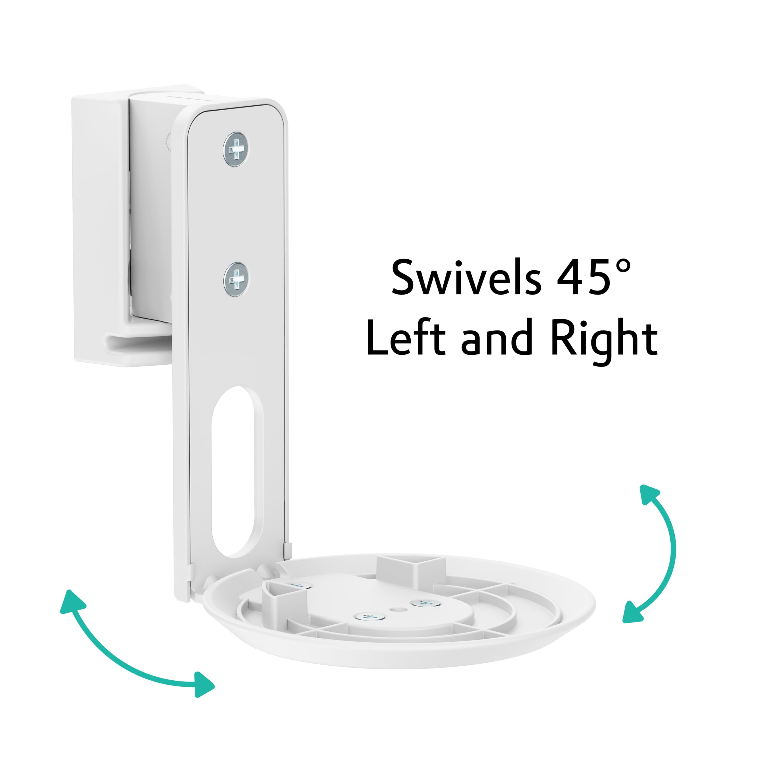 Ynvision.Design Adjustable Wall Mount Compatible With Sonos Era 100 Speaker   White 2 Pack