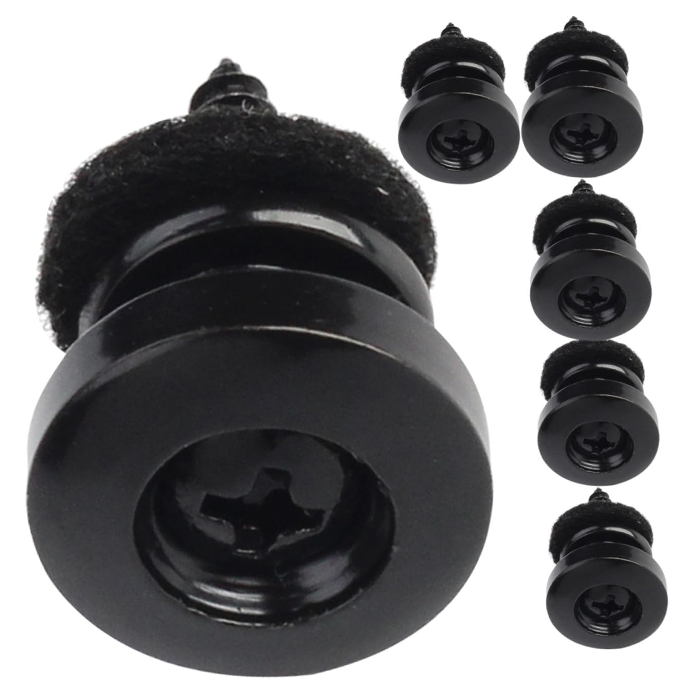 BESPORTBLE 6Pcs Guitar Strap Lock Buttons Quick Release System for Electric Bass Acoustic Guitars Strap Pegs for Enhanced Securi