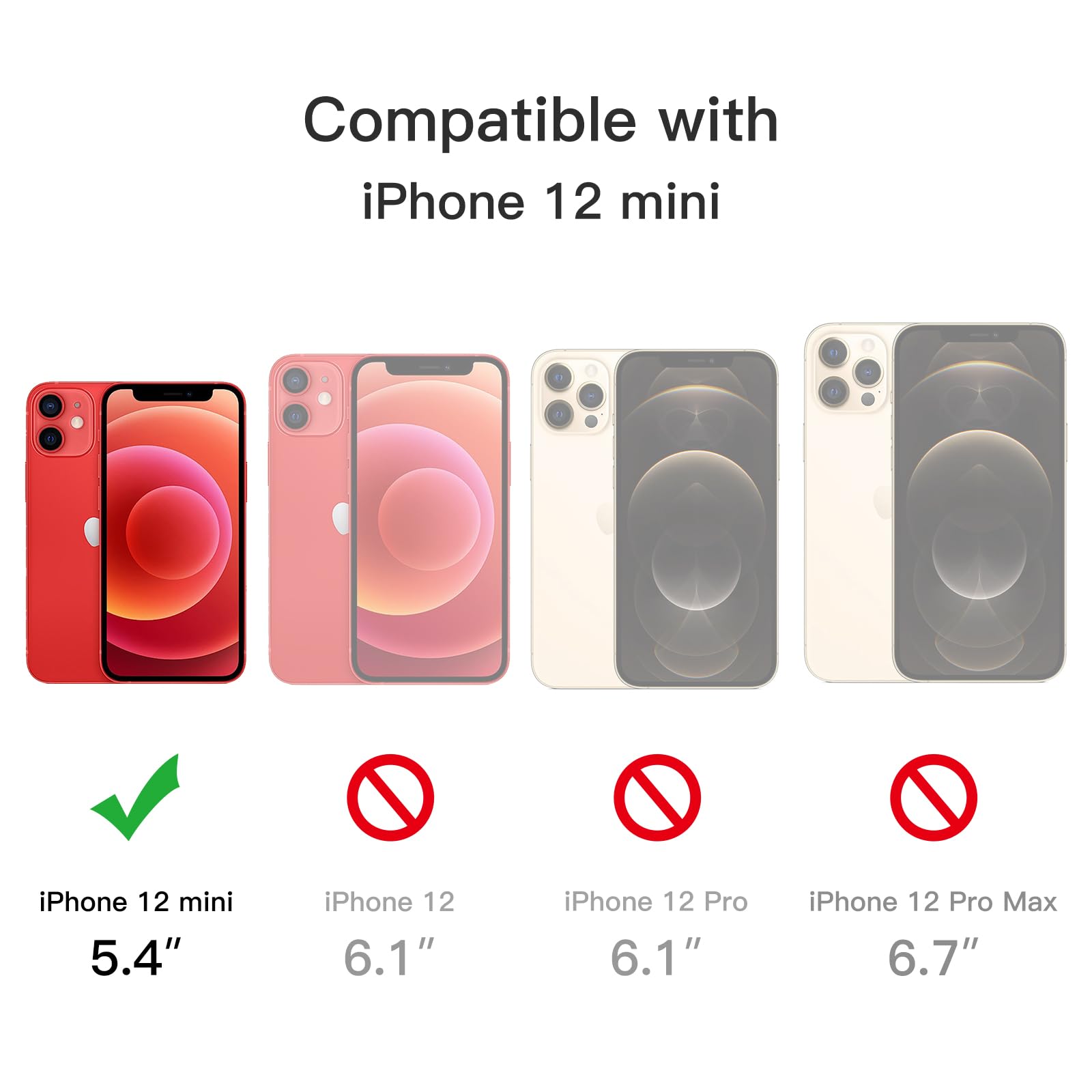 Jetech Magnetic Case For Iphone 12 Mini 5.4 Inch Compatible With Magsafe, Translucent Matte Back Slim Shockproof Phone Cover (Re