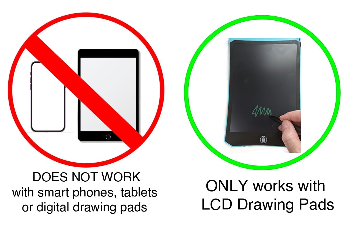 3 Pack Replacement Stylus Pen Set For Lcd Writing Tablets   Compatible With All Lcd Drawing Pad Brands (Does Not Work With Digit