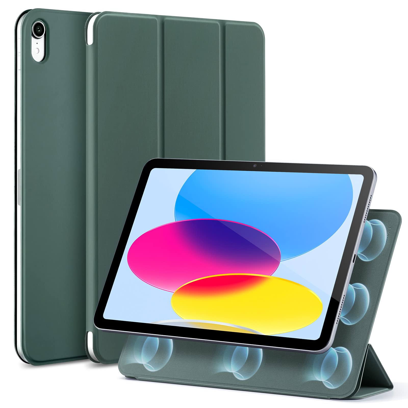 ESR for iPad(A16) 11th/10th Generation Case(2025/2022,10.9 Inch), Convenient Magnetic Attachment, Two-Way Trifold Stand, Lightwe