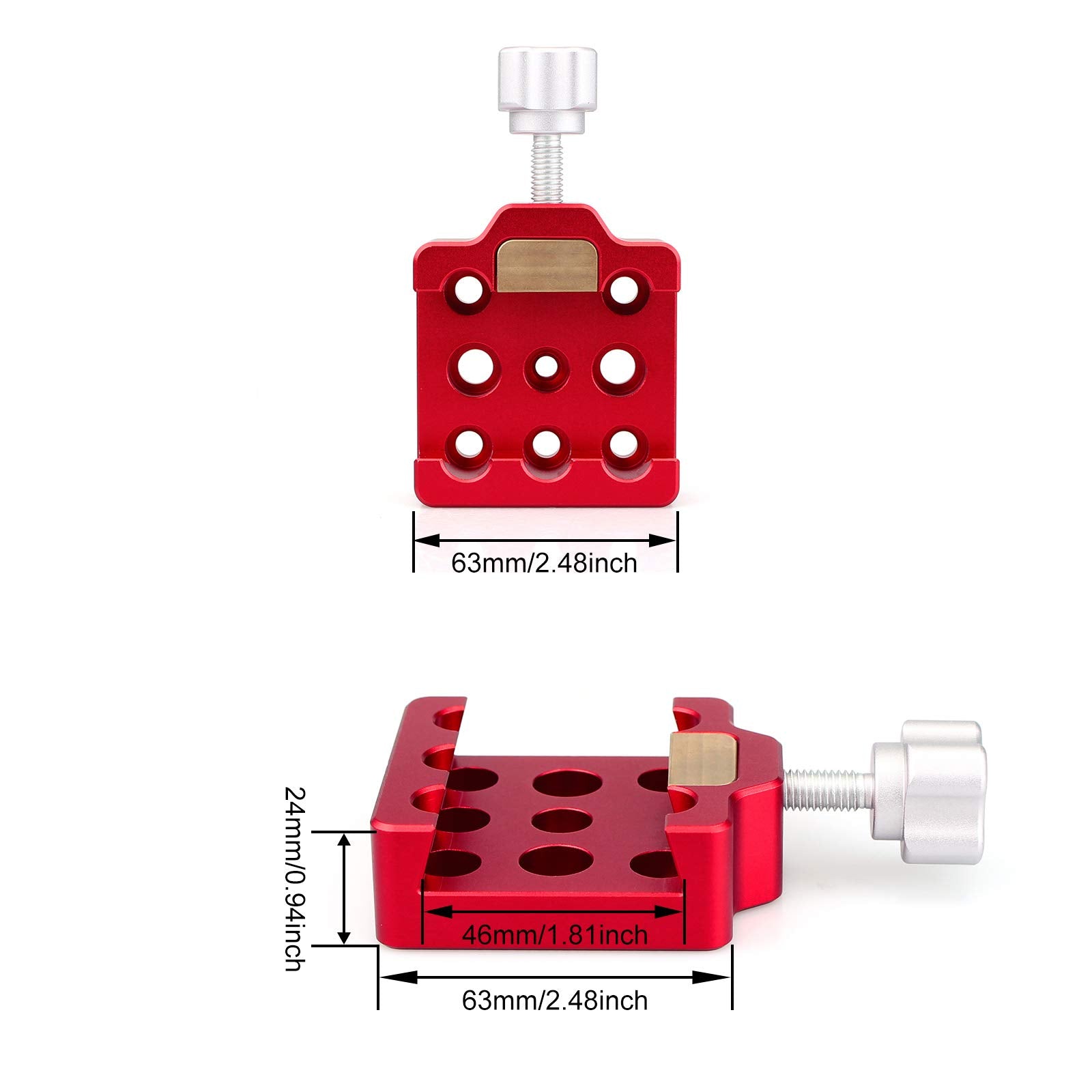 Svbony Medium Dovetail Clamp With A Brass Screws For Telescopes And Cameras (Red)