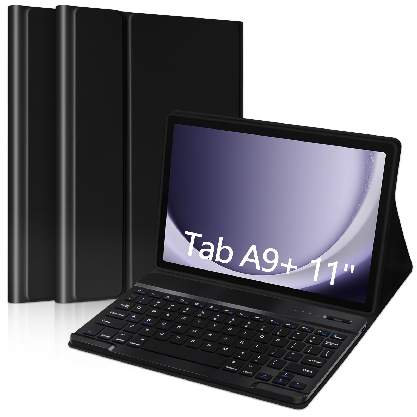 MORECOO for Samsung Galaxy Tab A9 Plus Case with Keyboard 11 inch 2023 (SM-X210/X216/X218), A9 Plus Tablet Case with Detachable 
