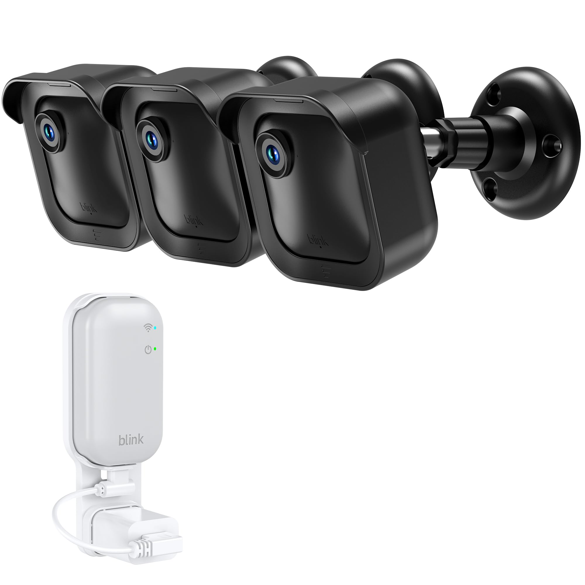HomeMount All-New Blink Outdoor Camera Mount, 3Pack Weatherproof Protective Housing with 360 Adjustable Bracket and Sync Module 