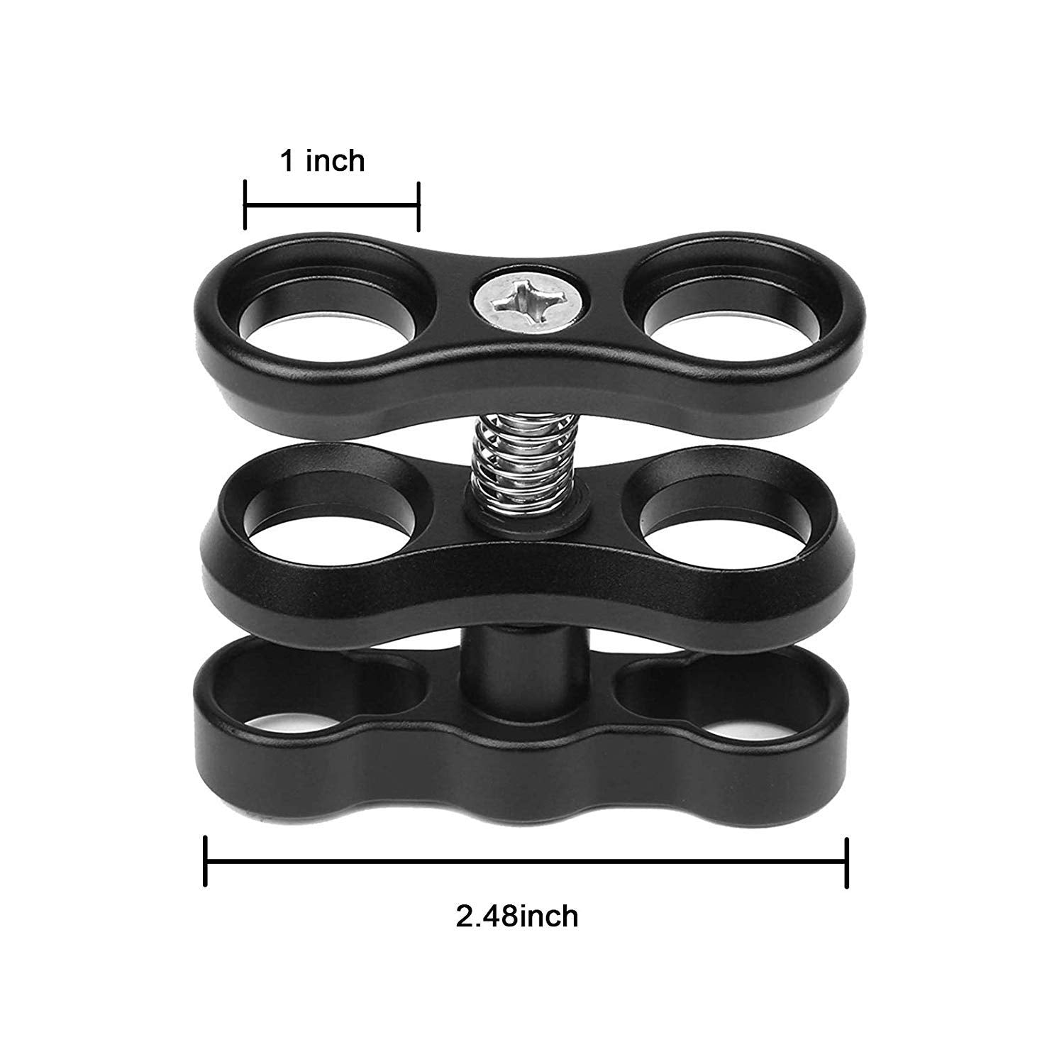 4 Pcs 1 Aluminum Ball Clamp Mount For Underwater Diving Light Arms Tray System, Photography Diving Camera