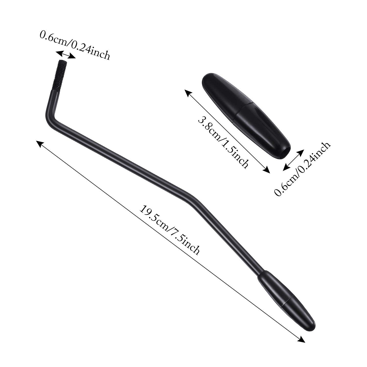 Patelai 4 Pieces 6 Mm Whammy Bar For Electric Guitar Thread Tremolo Arm Metal Single Tremolo Whammy Bar Compatible With Stratoca