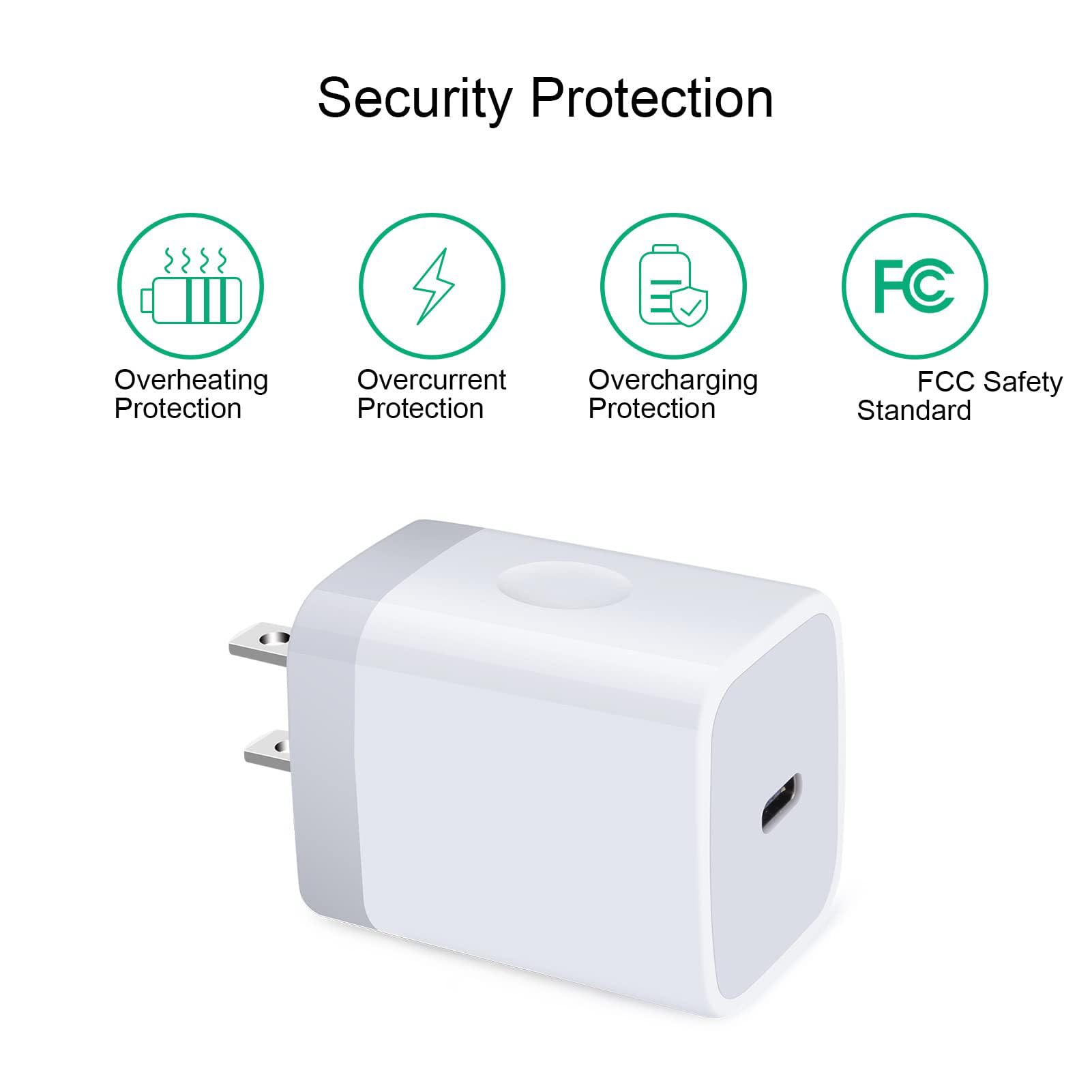 20W Usb C Wall Charger Fast Block Power Adapter For Samsung Galaxy A56 A36 A26 S25 S24 Fe A55 A35 5G S24 S23, Iphone 16 15 14 13
