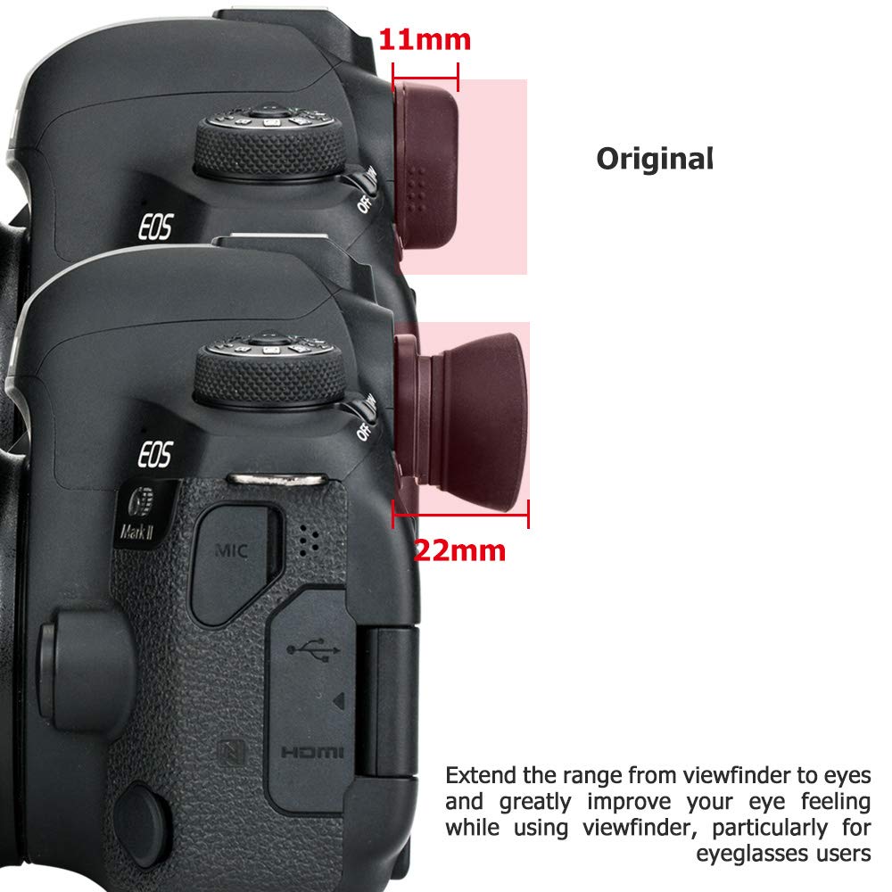 Soft Camera Eyecup Eyepiece Viewfinder Eyeshade For Canon Eos 6Dm2 5Dm2 6D 5D Mark Ii 90D 80D 77D 70D 60D 50D 4000D 2000D Rebel