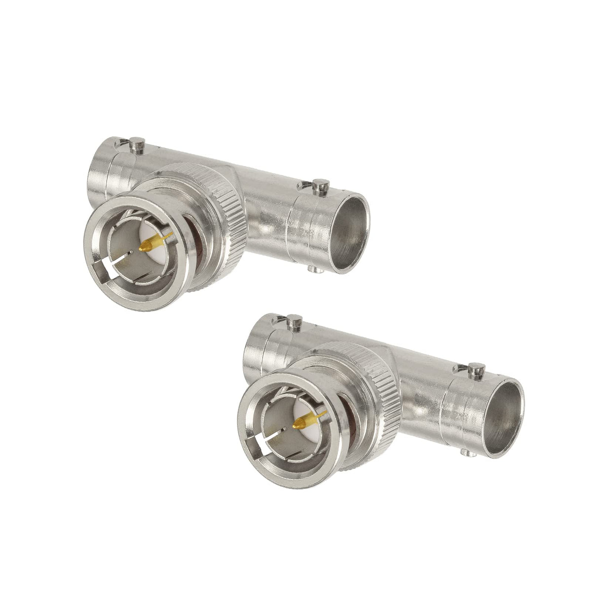 Superbat BNC Splitter Adapter 75 Ohm BNC Male to Dual BNC Female Splitter 1 in 2 Out for SDI HD-SDI Scope CCTV Security System Monitor Connector etc. 2pcs