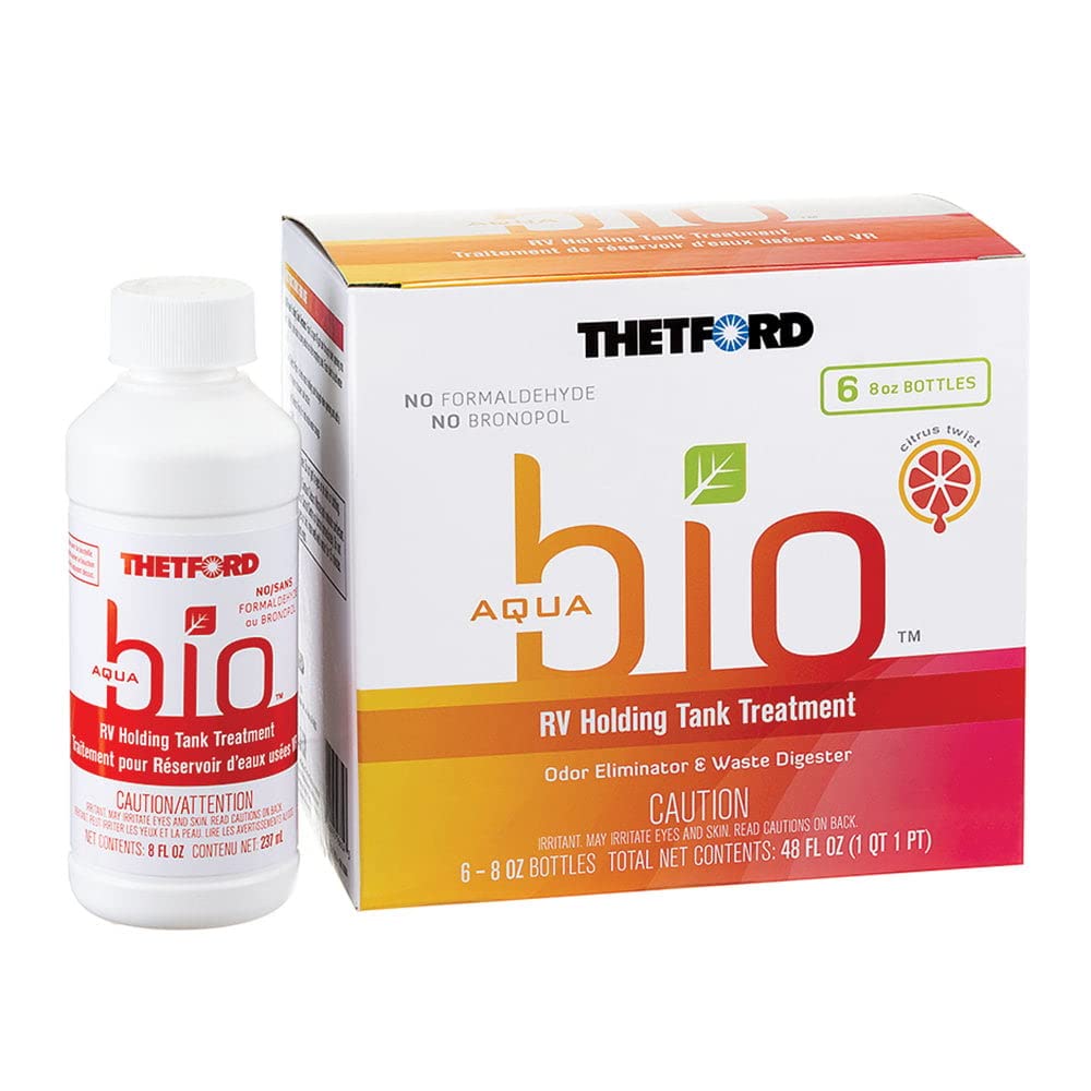 Thetford Aquabio Rv Holding Tank Treatment - Citrus Twist Scent - 6-Pack Of 8Oz Bottles,WBHDWB084GWKT8X