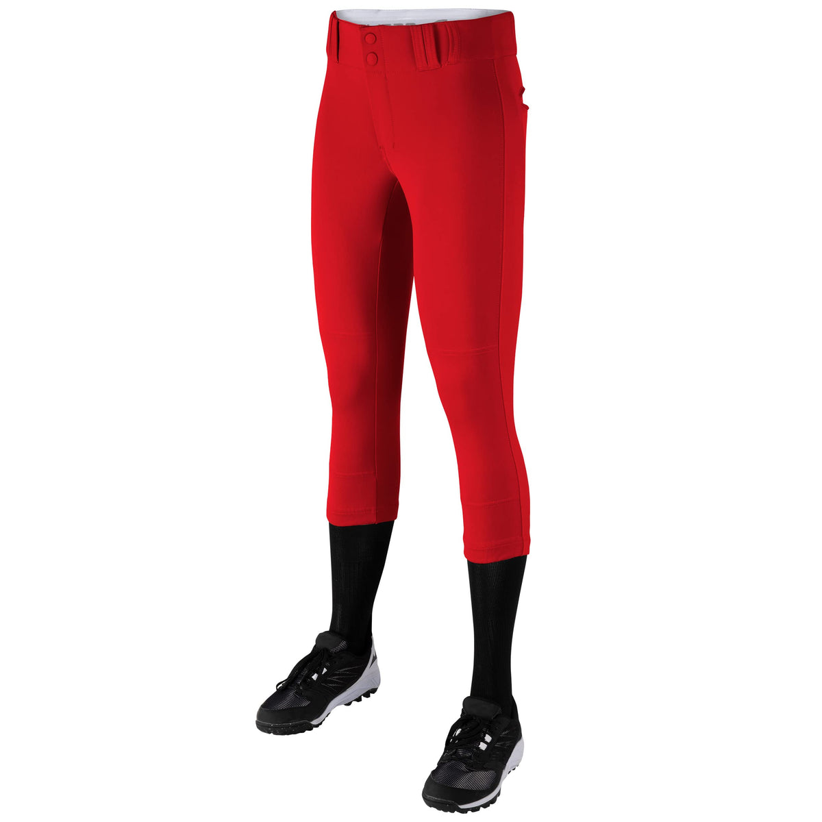 Champro Womens Tournament Traditional Low Rise Polyester Softball Pant, Xx Large, Scarlet