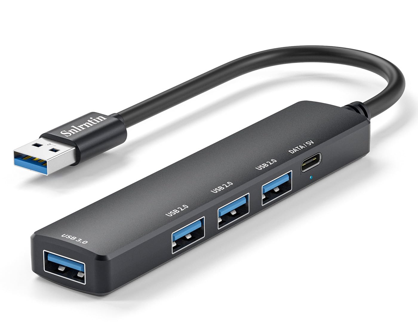 Usb 3.0 Hub, 5 Port Usb Hub Splitter, Portable Usb Adapter Mini Multiport Expander For Laptop, Desktop, Flash Drive, Hdd, Consol