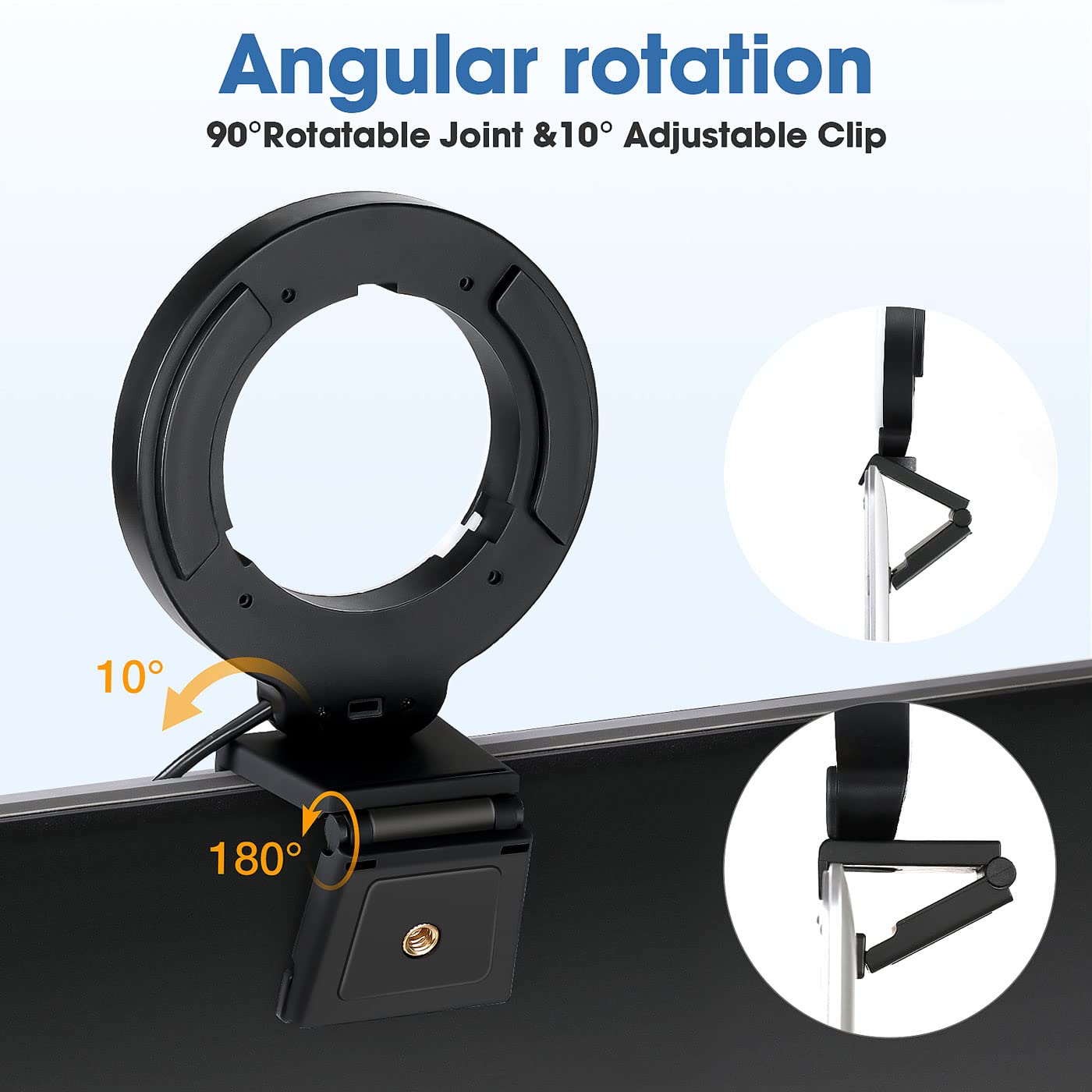 Fdkobe Webcam Lighting,Ring Light For Laptop/Computer,Zoom Call Lighting,4''Small Video Conference Lighting With Webcam Style Mo