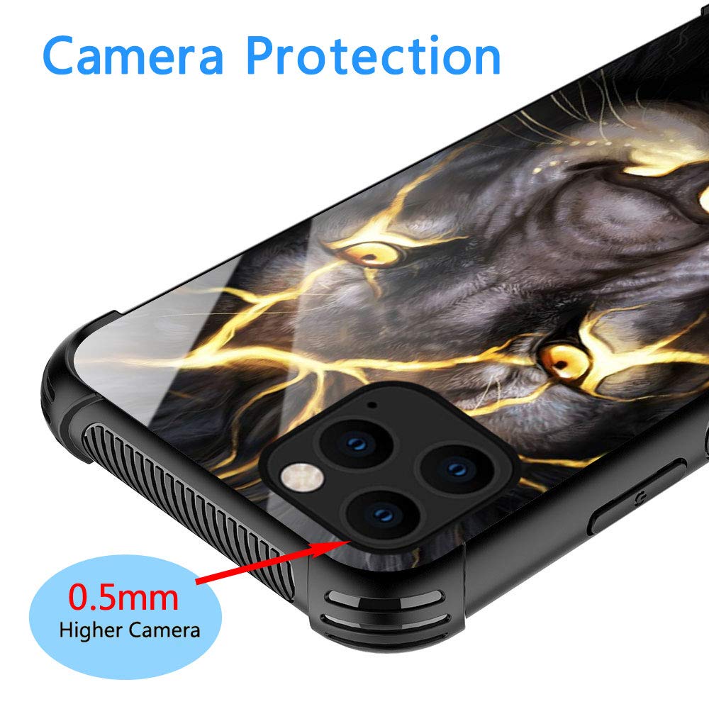 Zhegailian Case Compatible With Iphone 12 Mini,Magma Lion Case For Iphone 12 Mini For Boys Men,Pattern Design Anti Scratch Organ