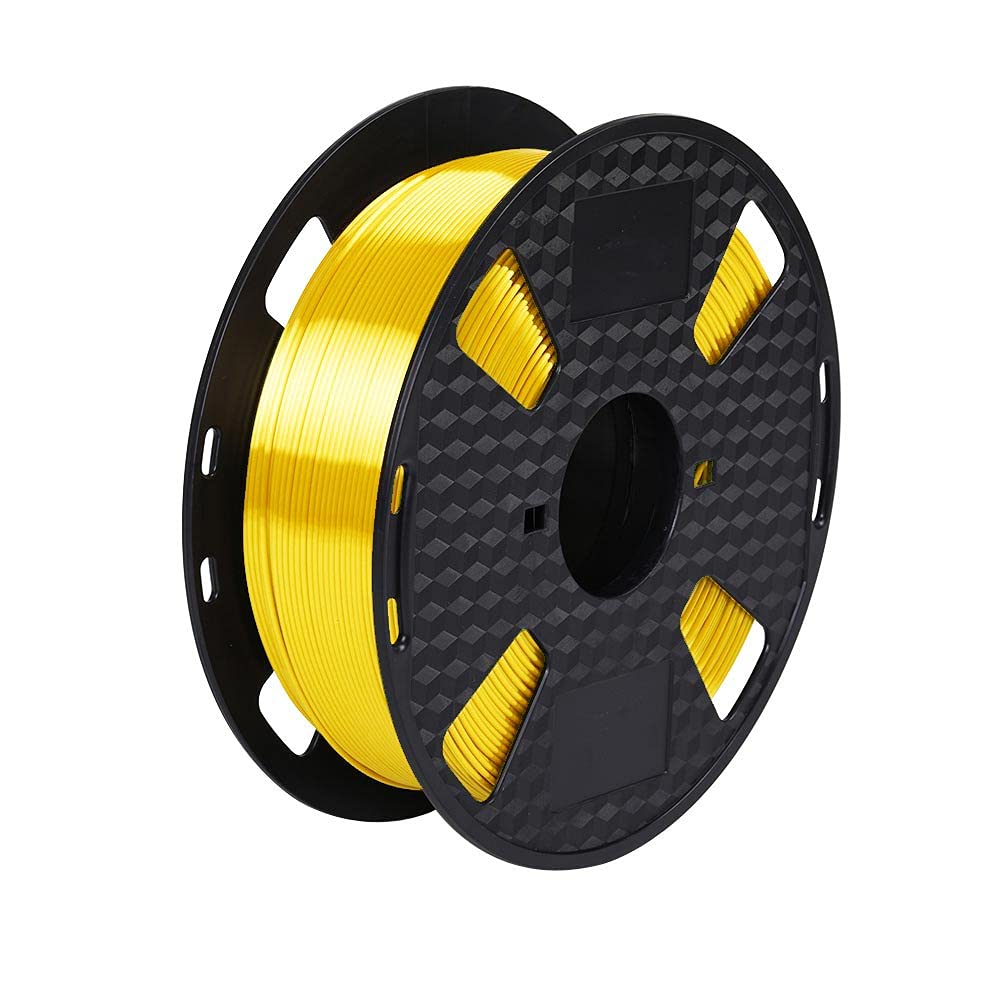 Shiny Shine Yellow Pla 3D Printer Pla Filament 1.75 Mm 1Kg 2.2 Lbs Spool 3D Printing Material Silky Metallic Yellow Metal Gold S