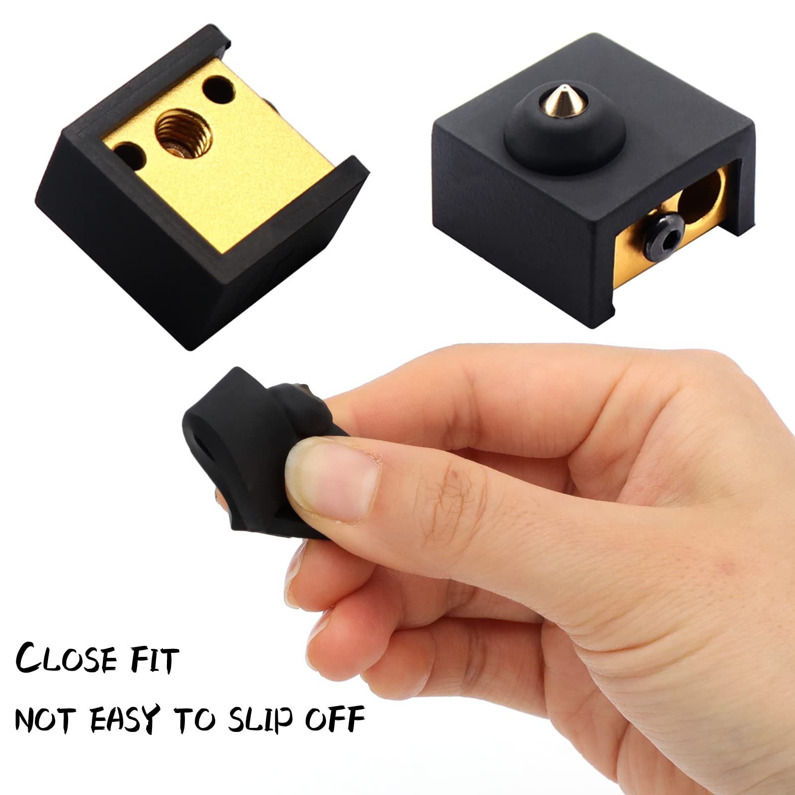 3D Printer Hotend Silicone Sock, 6 Pcs Heater Block Silicone Cover For Creality Ender 3/3 Pro/3 V2, Ender 5/5 Plus/ 5 Pro, Cr 10