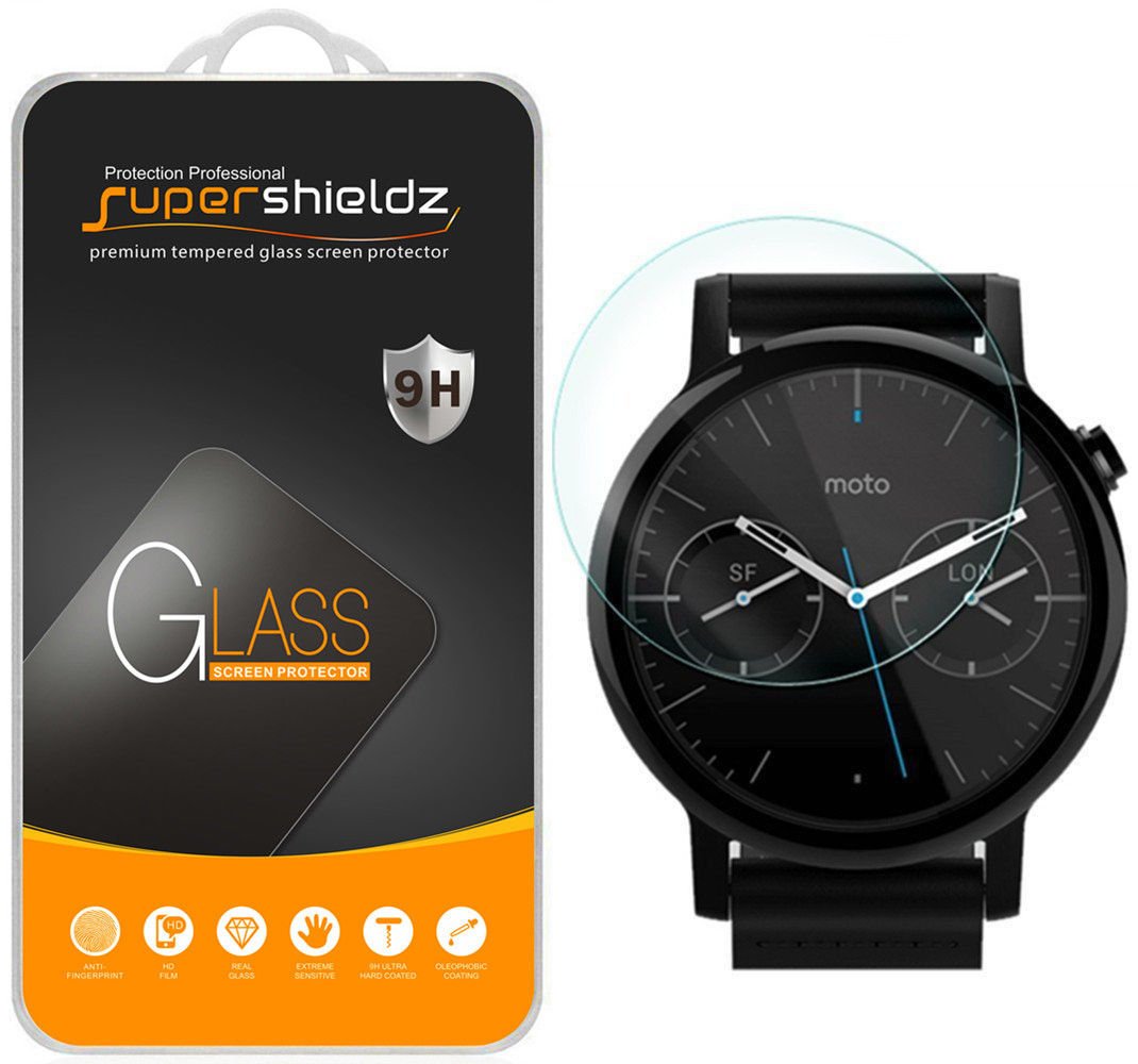 Supershieldz (2 Pack) Designed For Moto 360 42Mm (2Nd Gen) Tempered Glass Screen Protector, Anti Scratch, Bubble Free