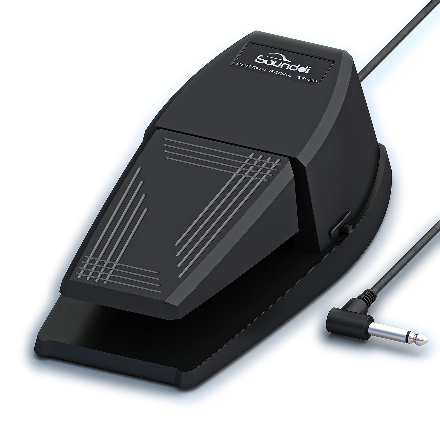 Universal Sustain Pedal For Digital Pianos  ExtraWide Ergonomic Design With AntiSlip Silicone Pads, Tilted Comfort Surface &