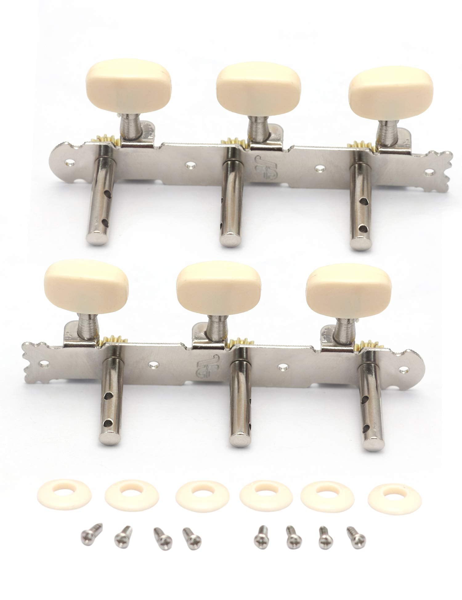 Metallor 3 On A Plank Guitar Tuning Pegs Chrome Plated Machine Heads Tuning Keys Tuners Single Hole For Folk Acoustic Guitar 3L