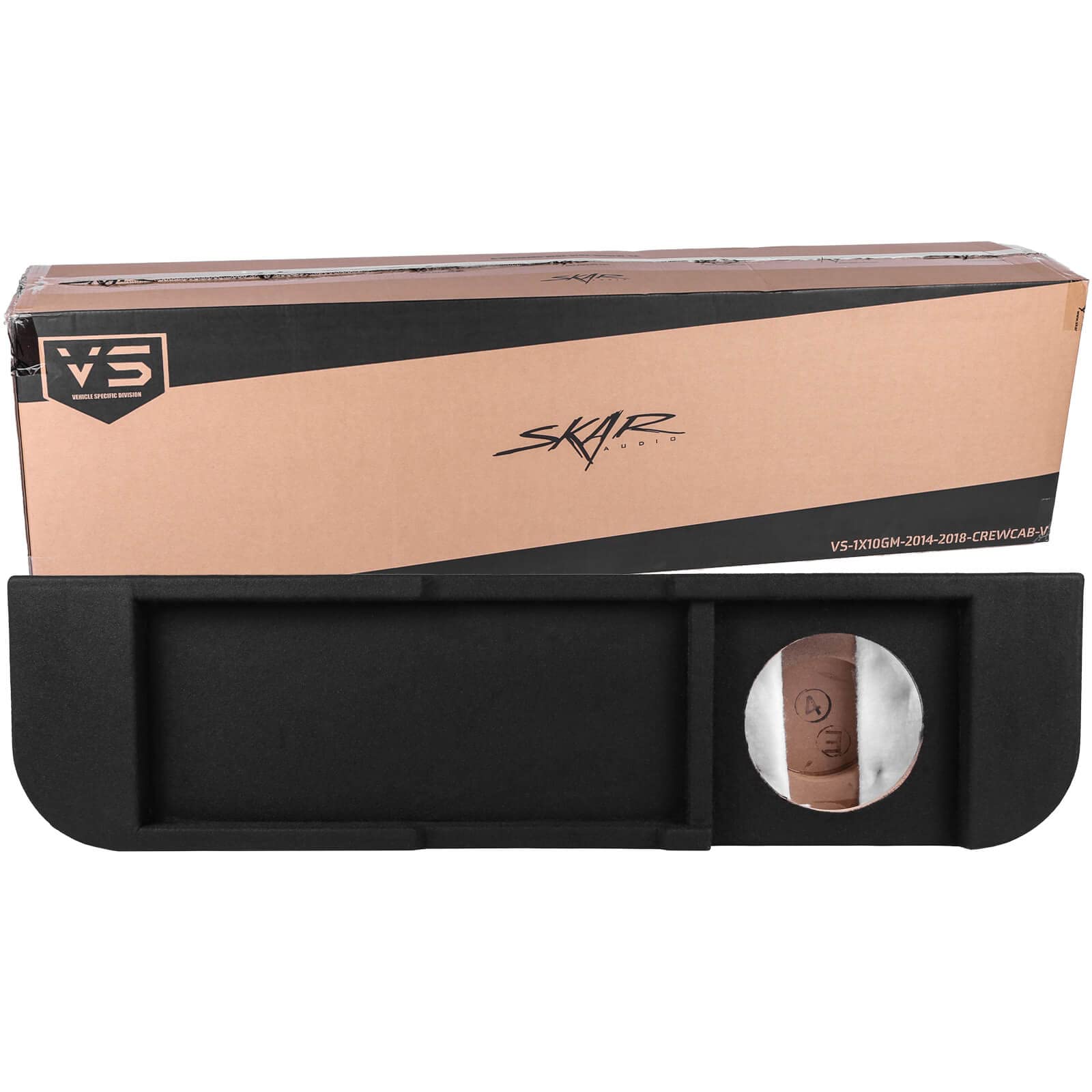 Skar Audio Single 10 Ported Subwoofer Enclosure Compatible with 2014-2018 Chevrolet Silverado/GMC Sierra Crew Cab Trucks