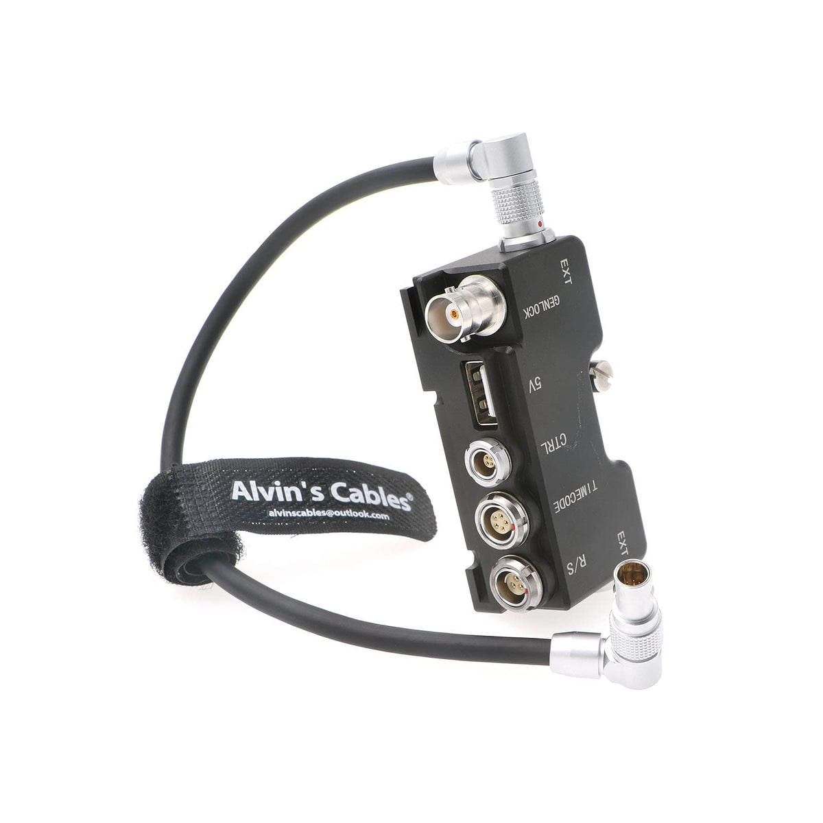 Alvins Cables Breakout B Box For Red Komodo Camera Ext 9 Pin To Run Stop|Timecode|Ctrl|5V Usb| Genlock Bnc Splitter Box Black Wi