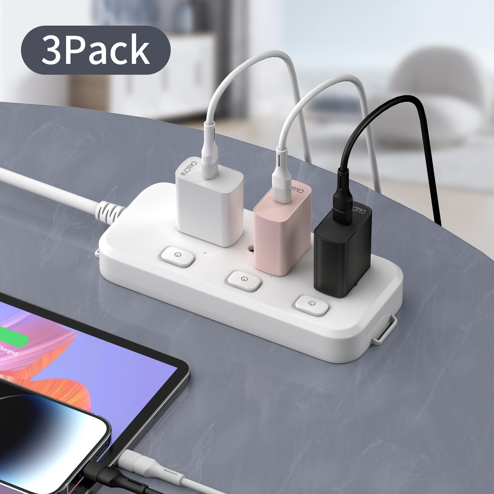 Usb C Charger Block Calcini 3 Pack Gan 65W Pd Compact Fast Type C Wall Charger For Laptop Charger Power Adapter Macbook Pro/Air,