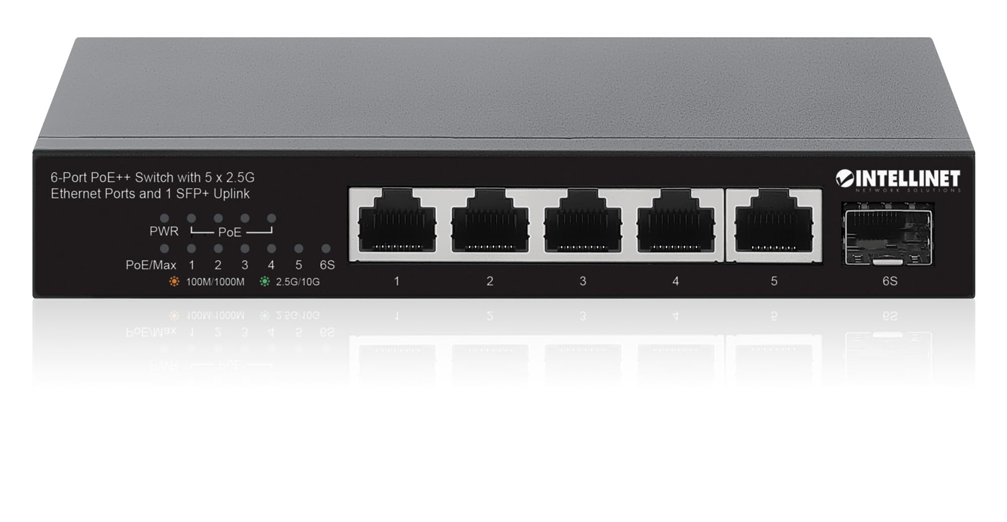 6-Port Poe++ Switch With 5 X 2.5G Ethernet Ports And 1 Sfp+ Uplink