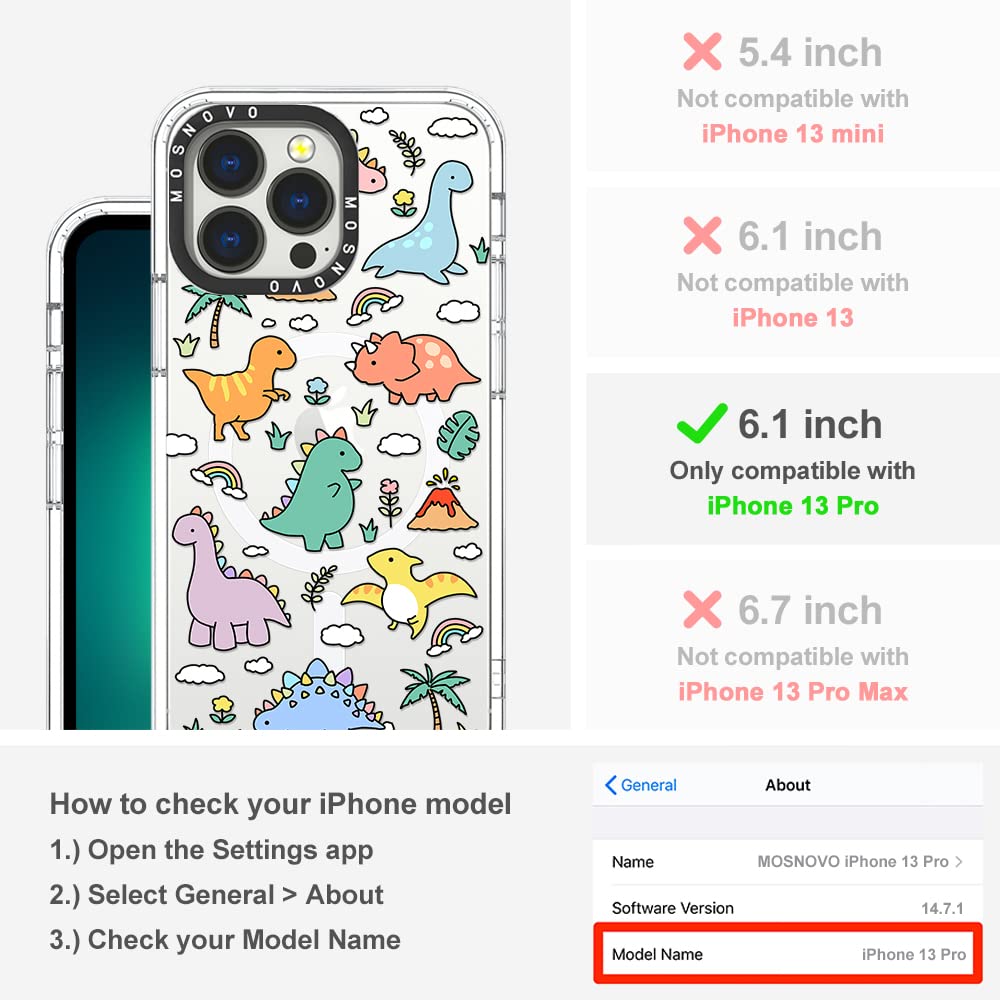 Mosnovo Compatible With Magsafe Designed For Iphone 13 Pro Case, [Buffertech 6.6 Ft Drop Impact] Shockproof Tpu Protective Bumpe