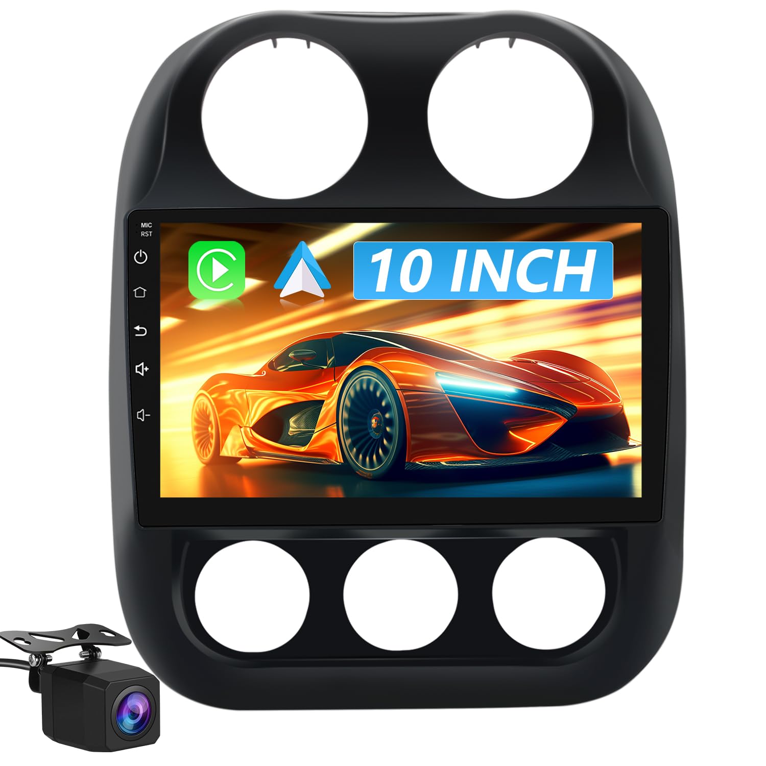 2G+64G 10 Inch Touch Screen Car Radio Stereo For Jeep Compass Patriot 2010 2016 Android 12 Carplay Android Auto Bluetooth With G