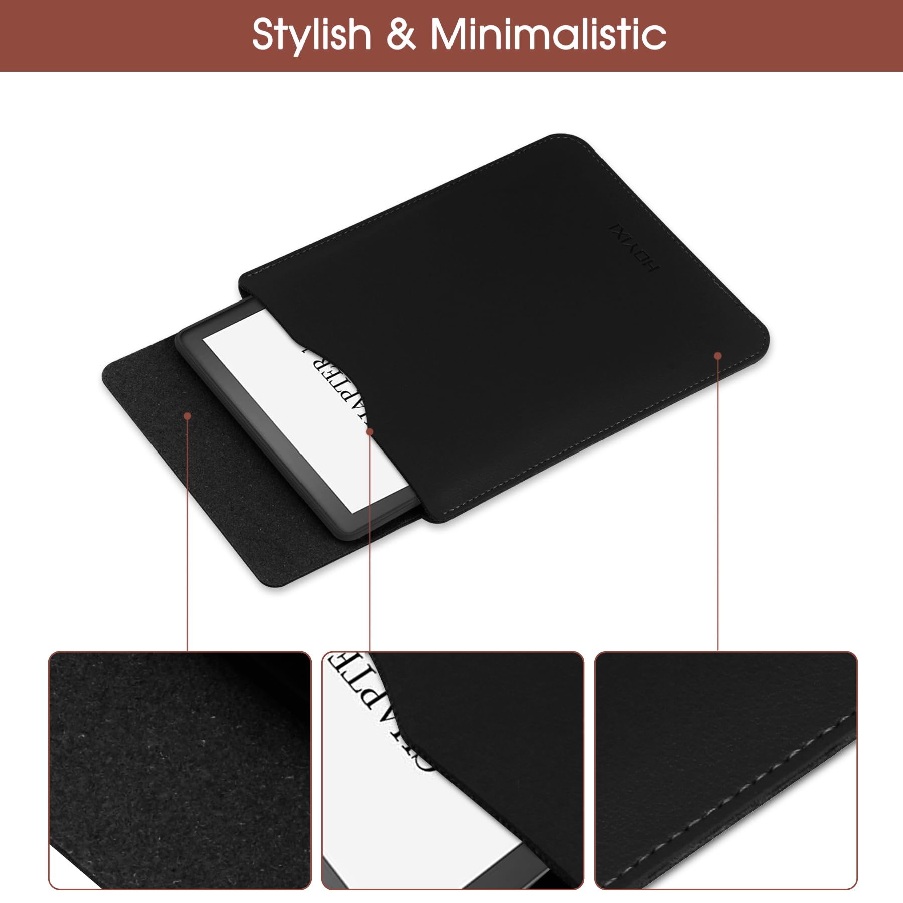 Hoyixi Universal Sleeve Case For 6 Inch Kindle/Kobo/Voyaga/Lenovo/Pocketbook/Tolino E Book E Reader Lightweight Leather Sleeve B