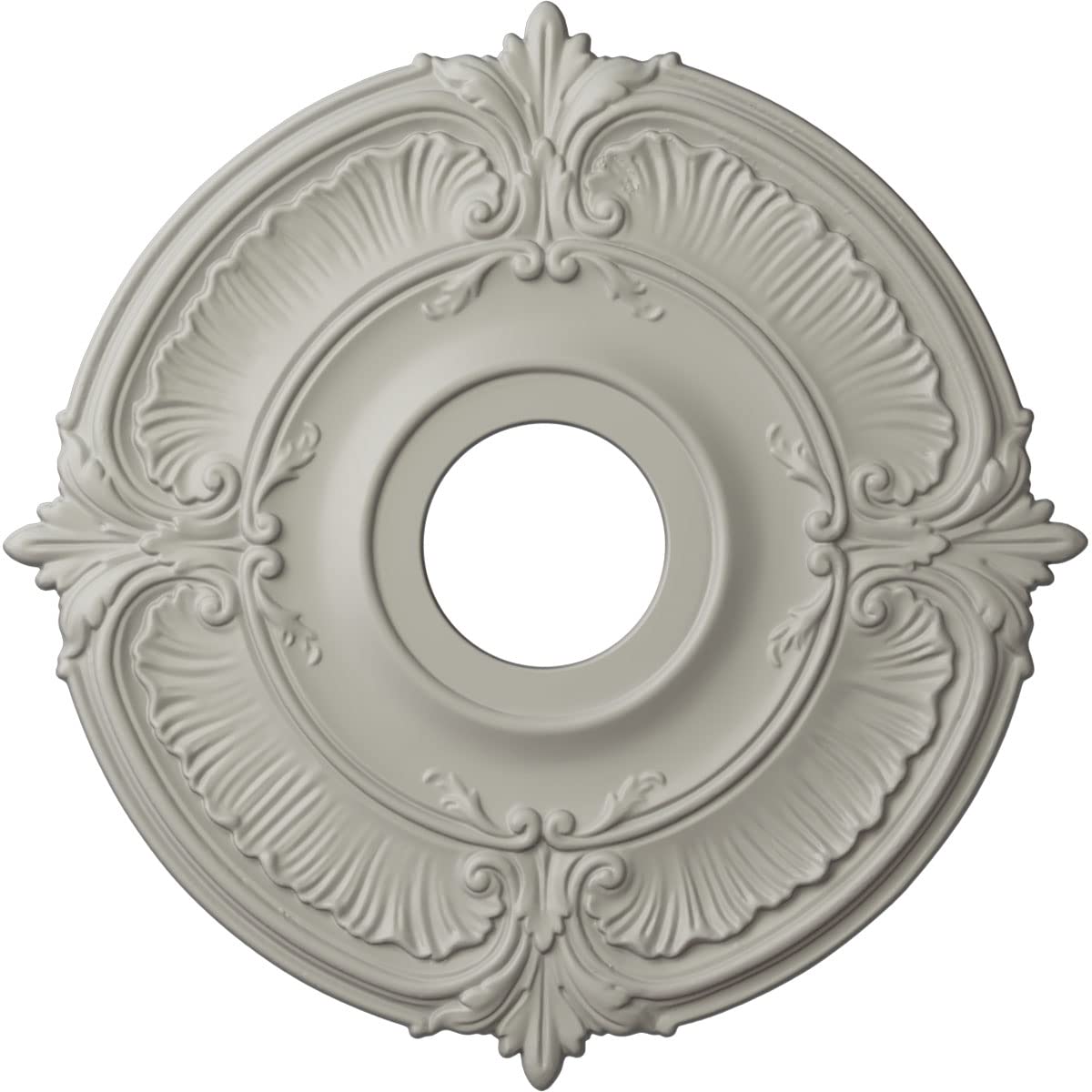 Ekena Millwork Cm18Atpcf Attica Ceiling Medallion, 18''Od X 4''Id X 5/8''P (Fits Canopies Up To 5''), Hand Painted Pot Of Cream