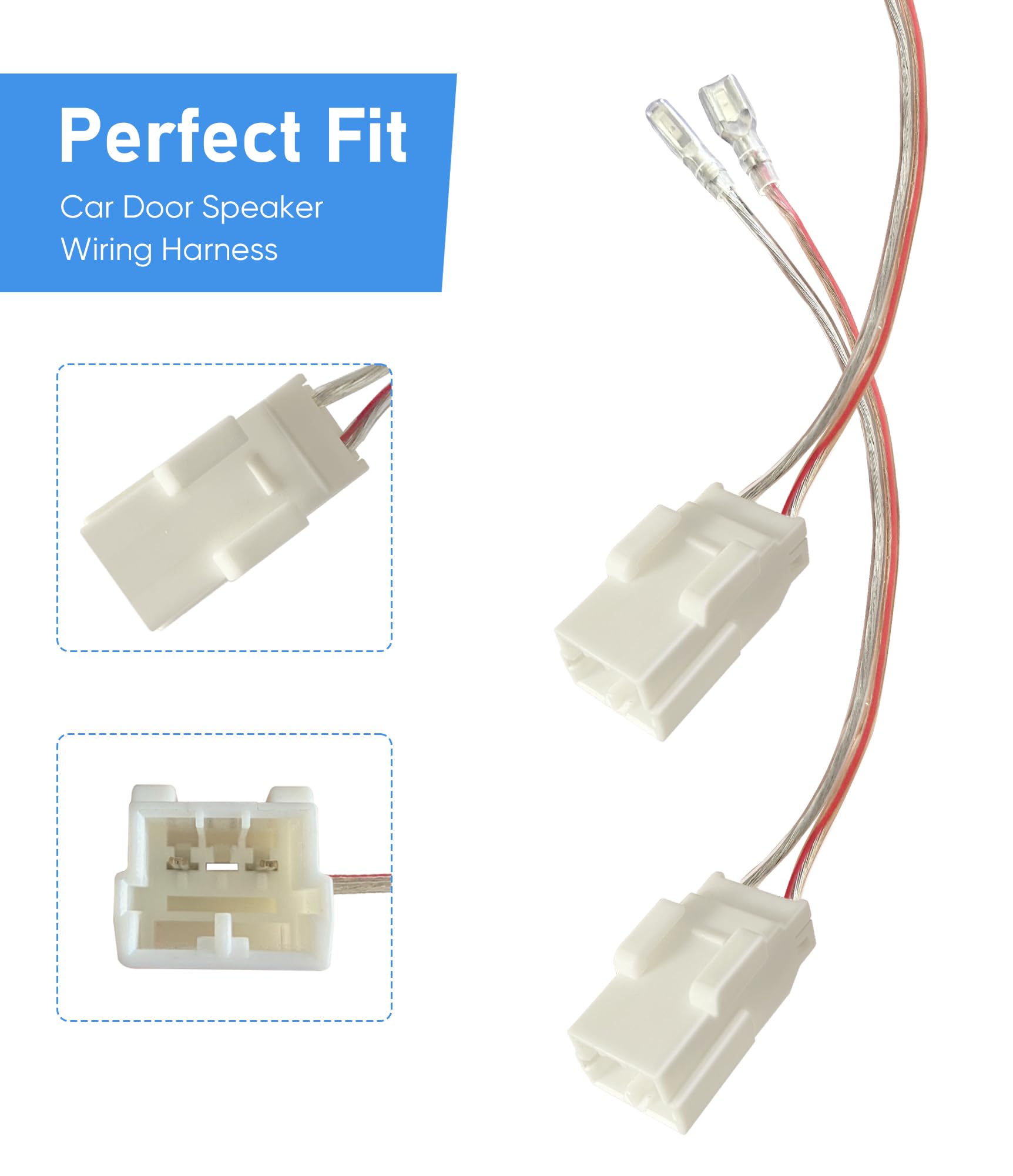 Car Front Rear Door Speaker Wiring Harness Connector Plug Replacement For 2002 2020 Jeep Wrangler Jk, Chrysler,Dodge Vehicles,In