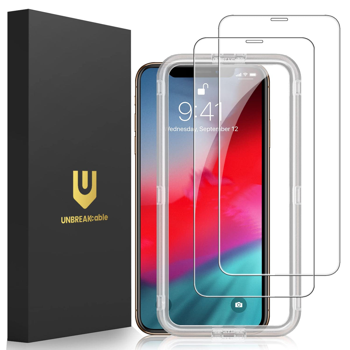 Unbreakcable Screen Protector For Iphone X/Xs/ 11 Pro, Double Defense Series Shatterproof Tempered Glass [Easy Installation Fram