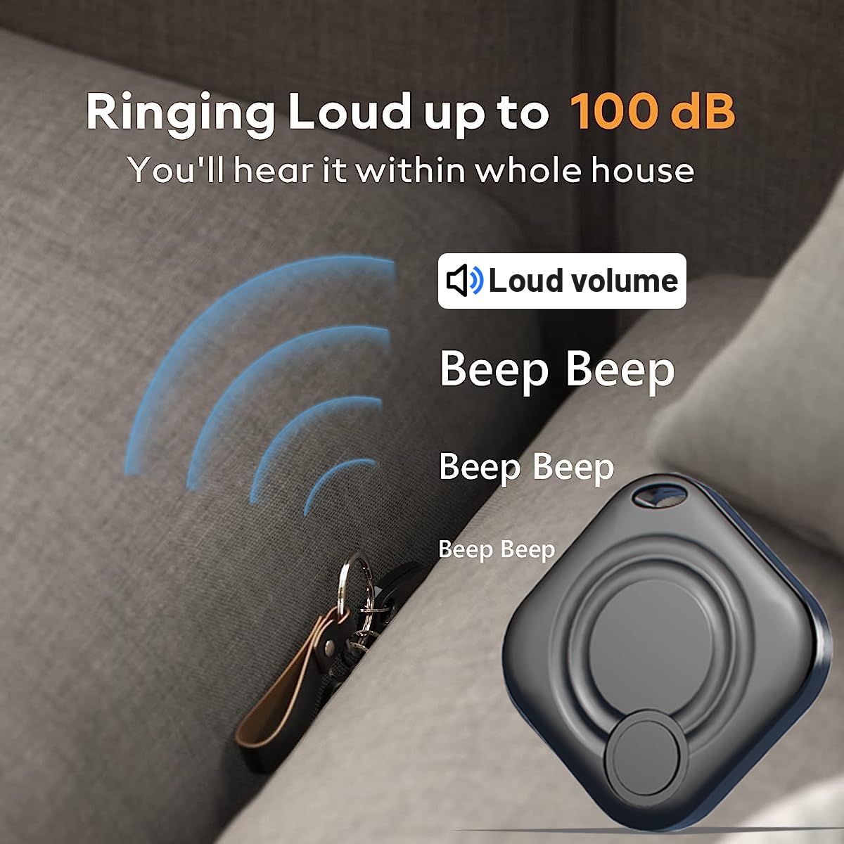 Key Finder Locator With Sound, Item Finders, Luggage Key Tracker Works With Find My, Bluetooth Luggage Tracker Item Locator For