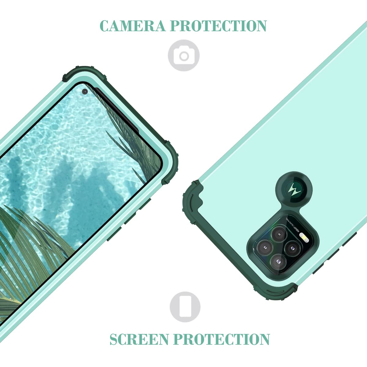 Casewind Case For Moto G Stylus 5G Case,Marble Rose Gold Women Girl 3 In 1 Hard Pc Soft Silicone Rugged Bumper Heavy Duty Hybrid